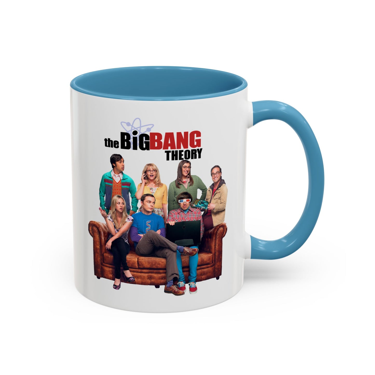 Big Bang Theory TV Show Coffee Mug Colored Handle 11 oz or 15 oz