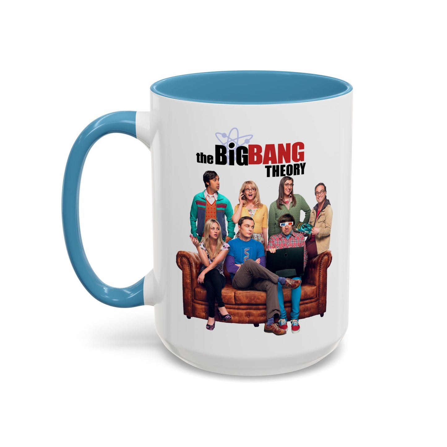 Big Bang Theory TV Show Coffee Mug Colored Handle 11 oz or 15 oz