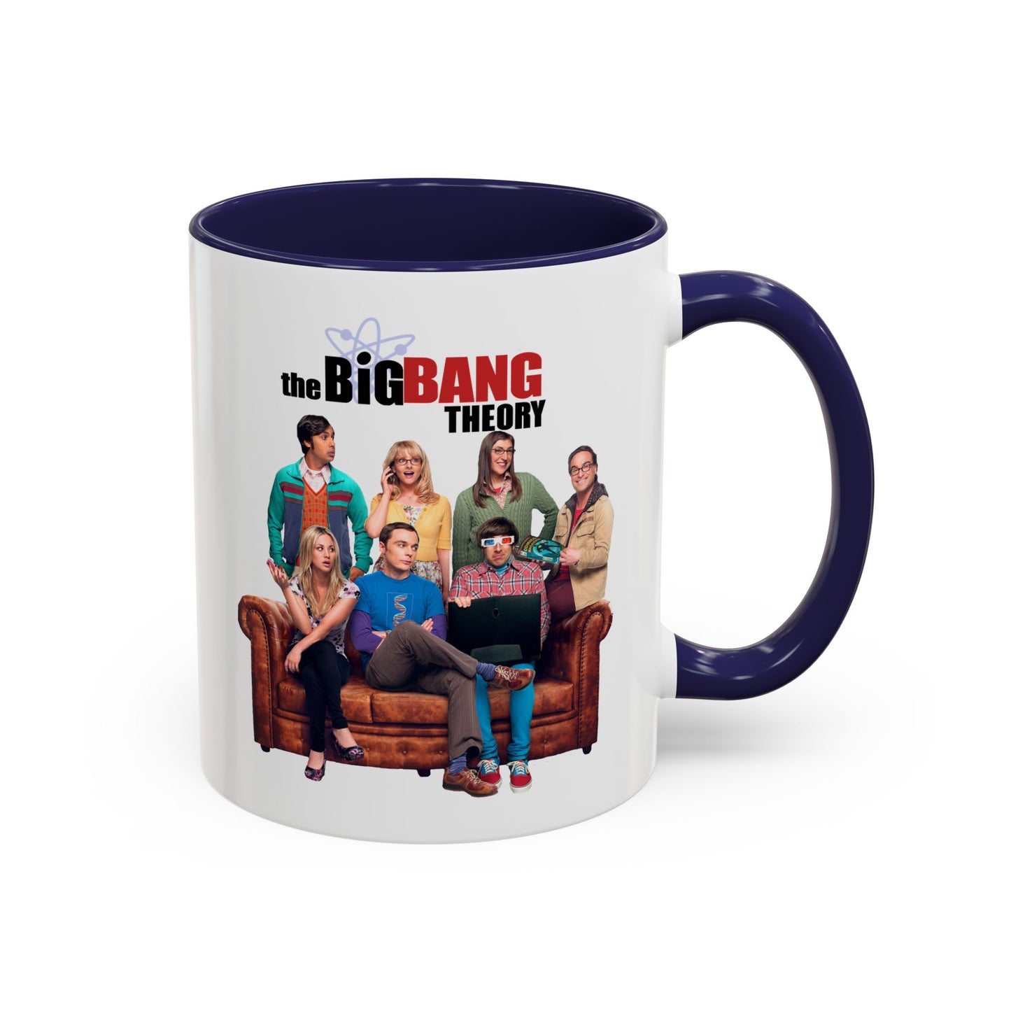 Big Bang Theory TV Show Coffee Mug Colored Handle 11 oz or 15 oz