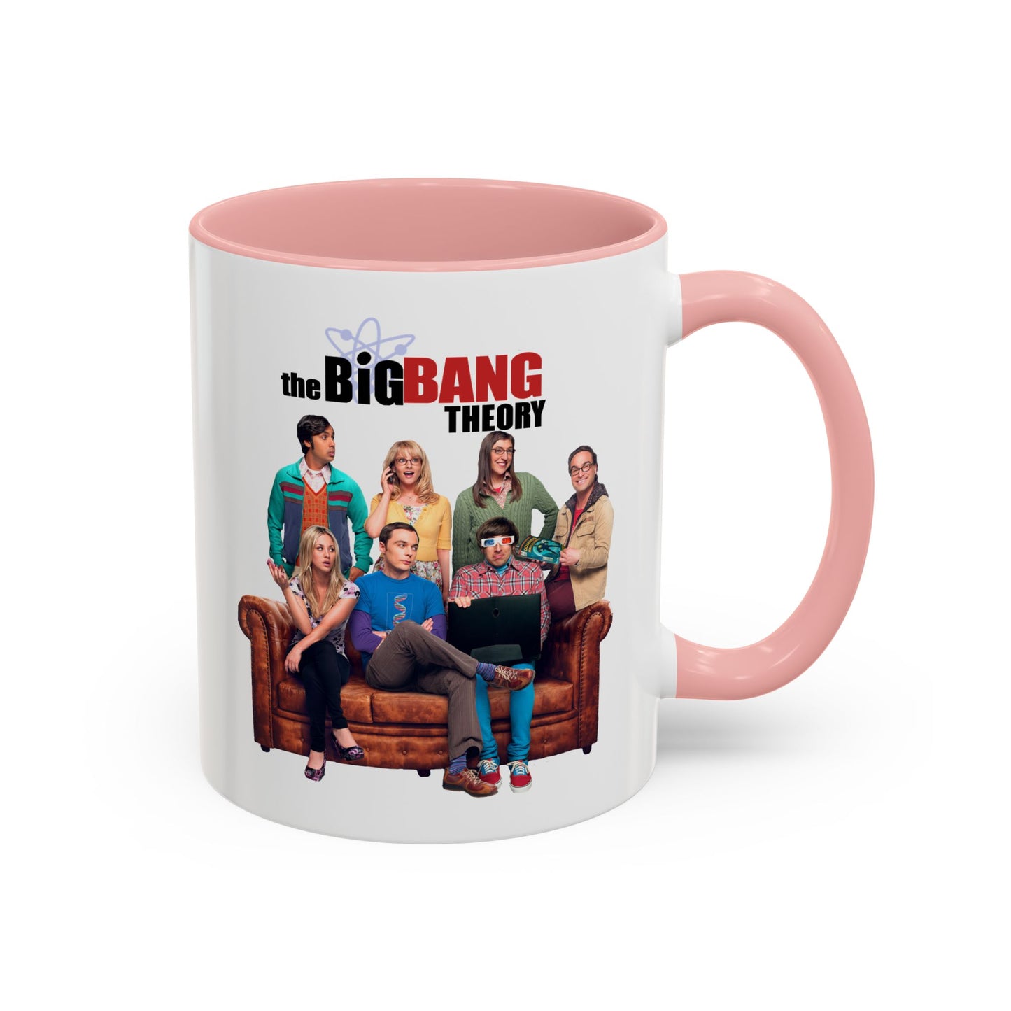 Big Bang Theory TV Show Coffee Mug Colored Handle 11 oz or 15 oz