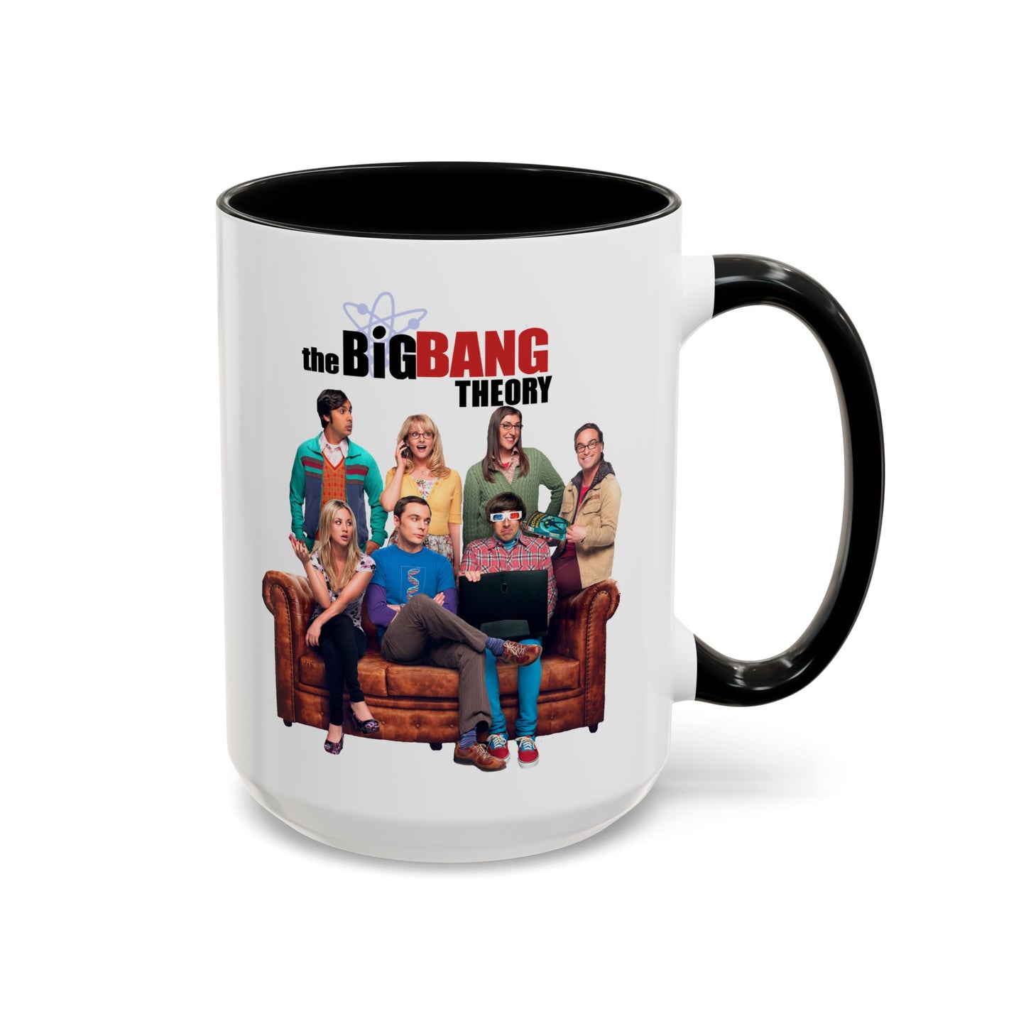 Big Bang Theory TV Show Coffee Mug Colored Handle 11 oz or 15 oz