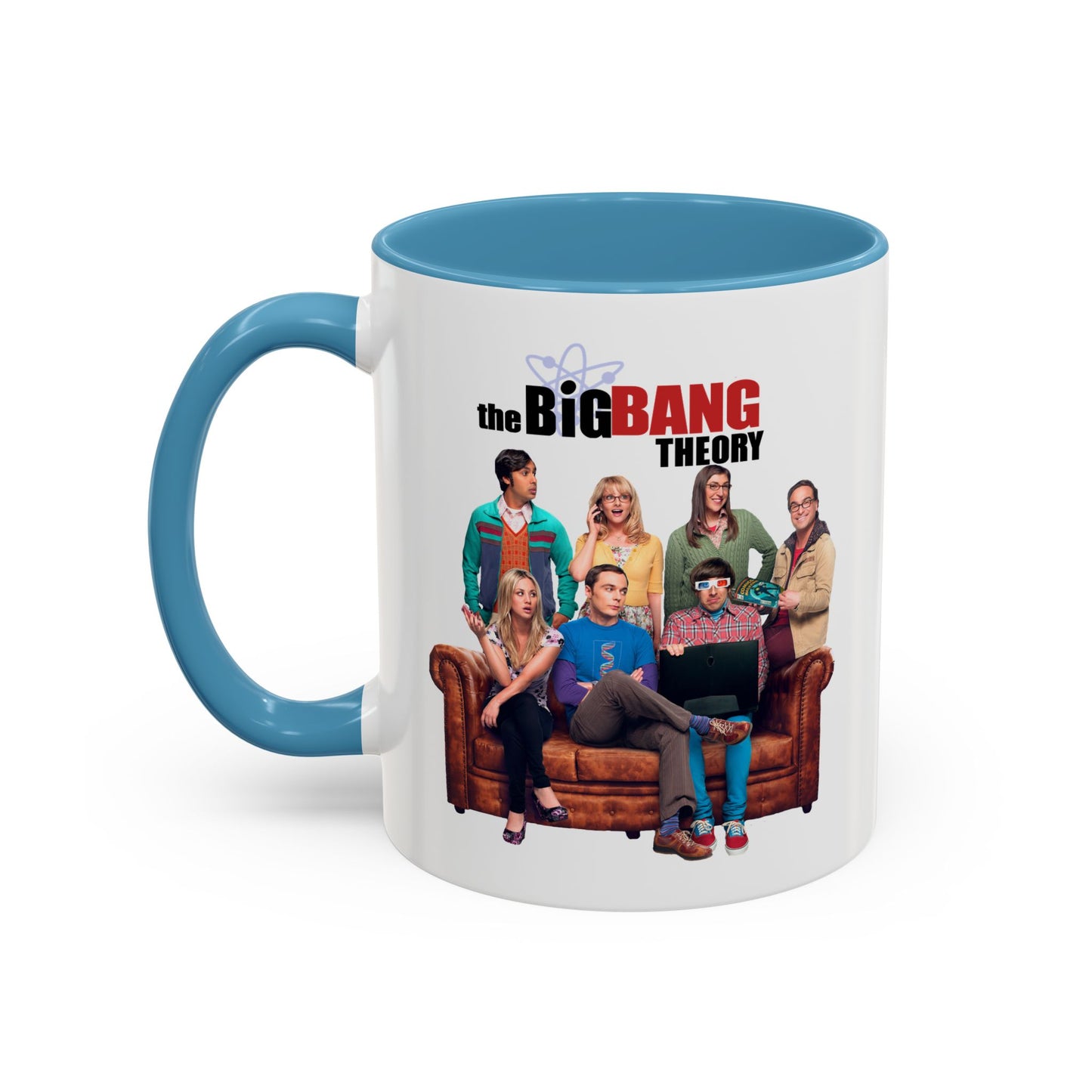 Big Bang Theory TV Show Coffee Mug Colored Handle 11 oz or 15 oz