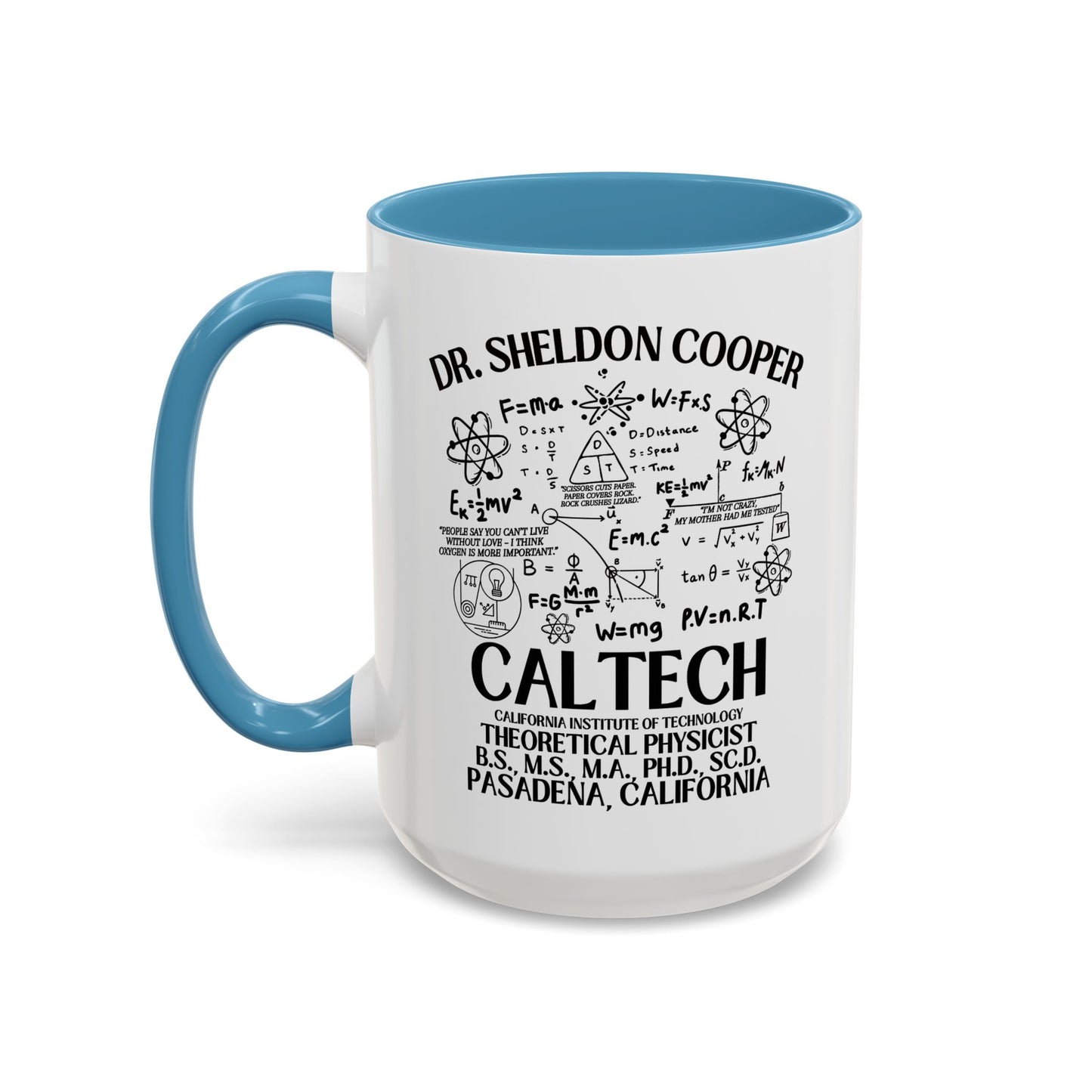 Big Bang Theory TV Show Coffee Mug Colored Handle 11 oz or 15 oz