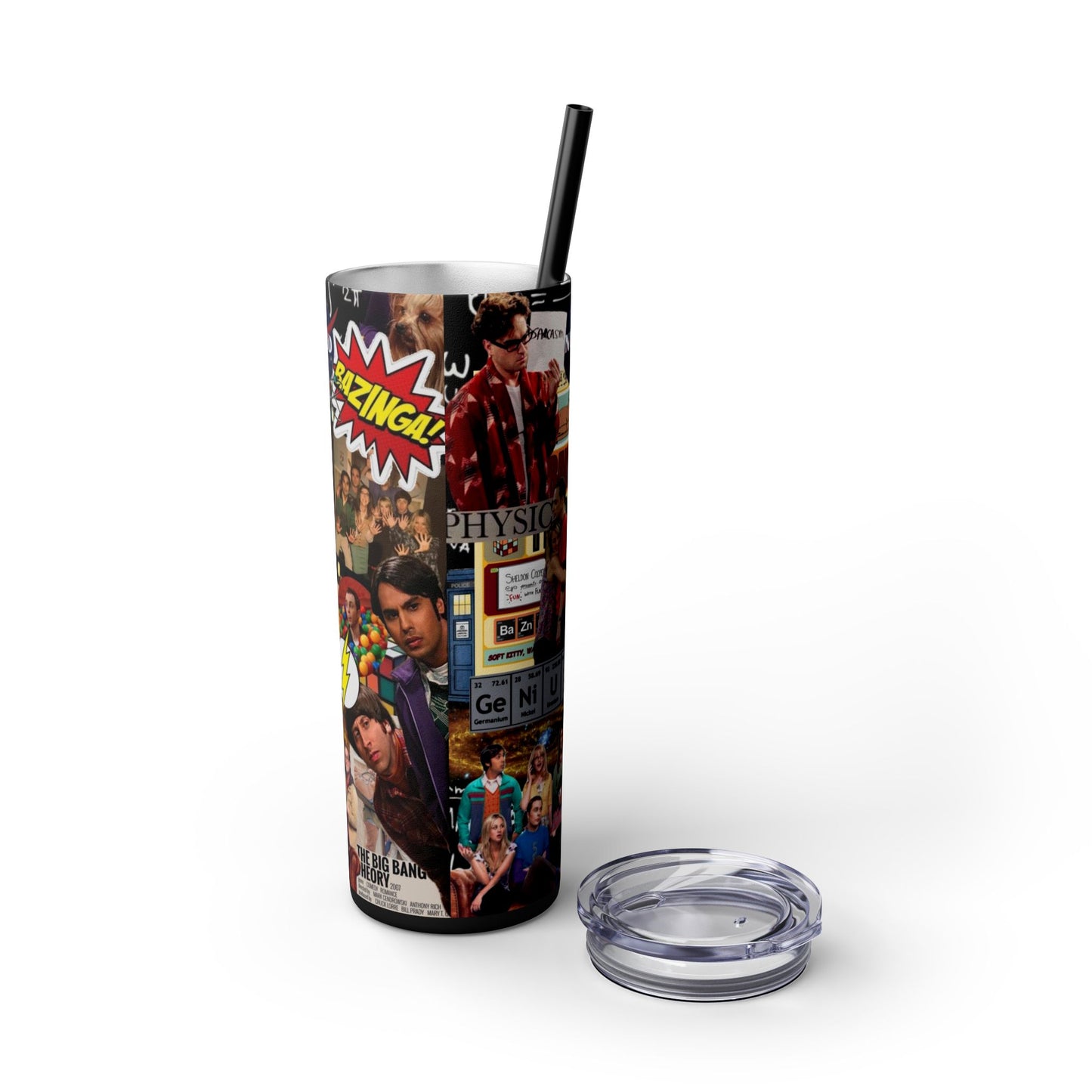 Skinny Tumbler - Sheldon Cooper Bazinga Physics TV Show Nerd The Big Bang Theory