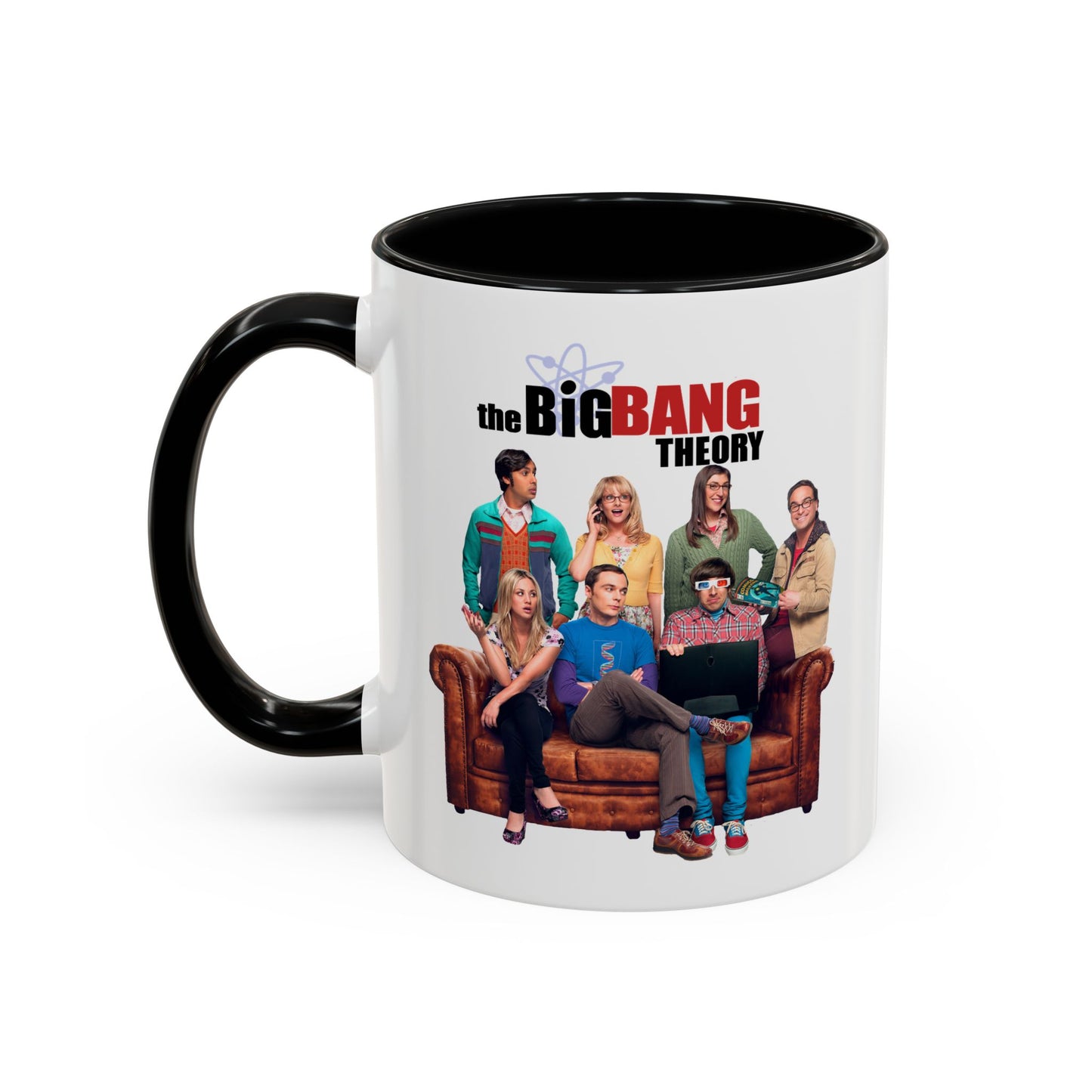 Big Bang Theory TV Show Coffee Mug Colored Handle 11 oz or 15 oz
