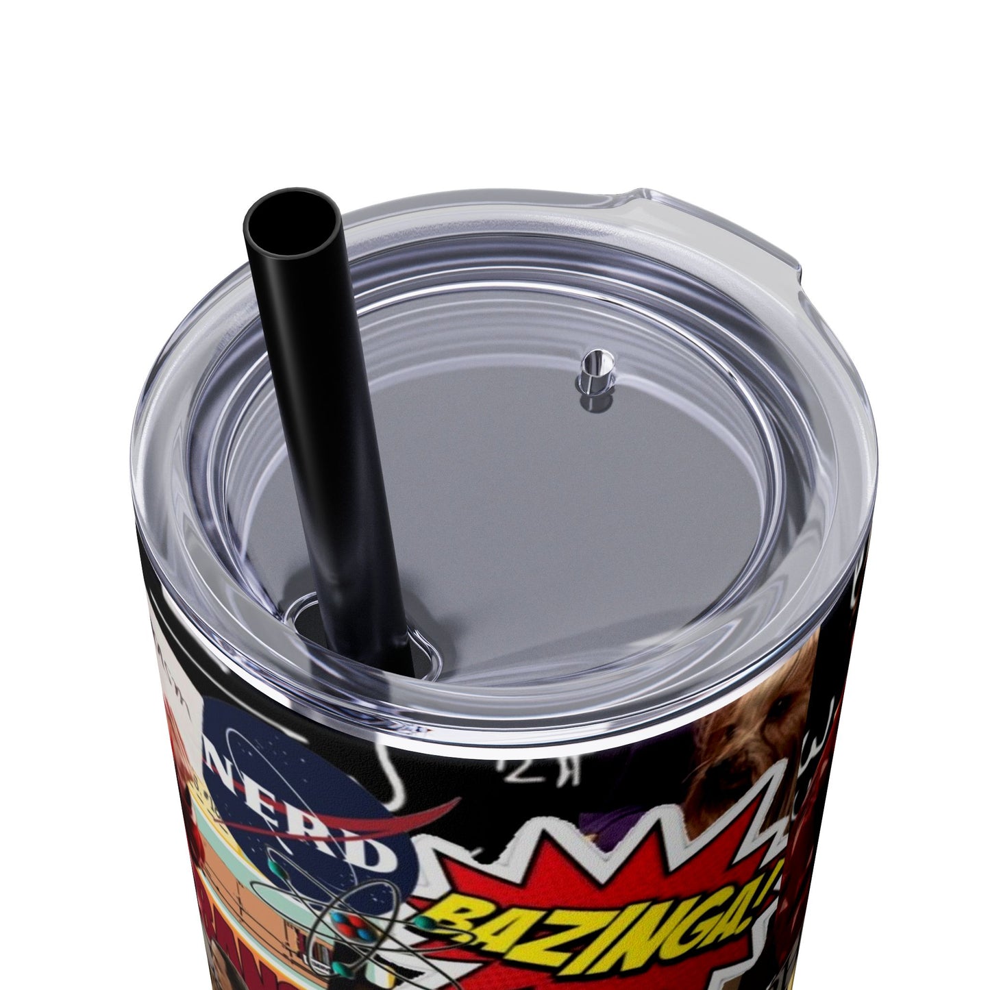 Skinny Tumbler - Sheldon Cooper Bazinga Physics TV Show Nerd The Big Bang Theory