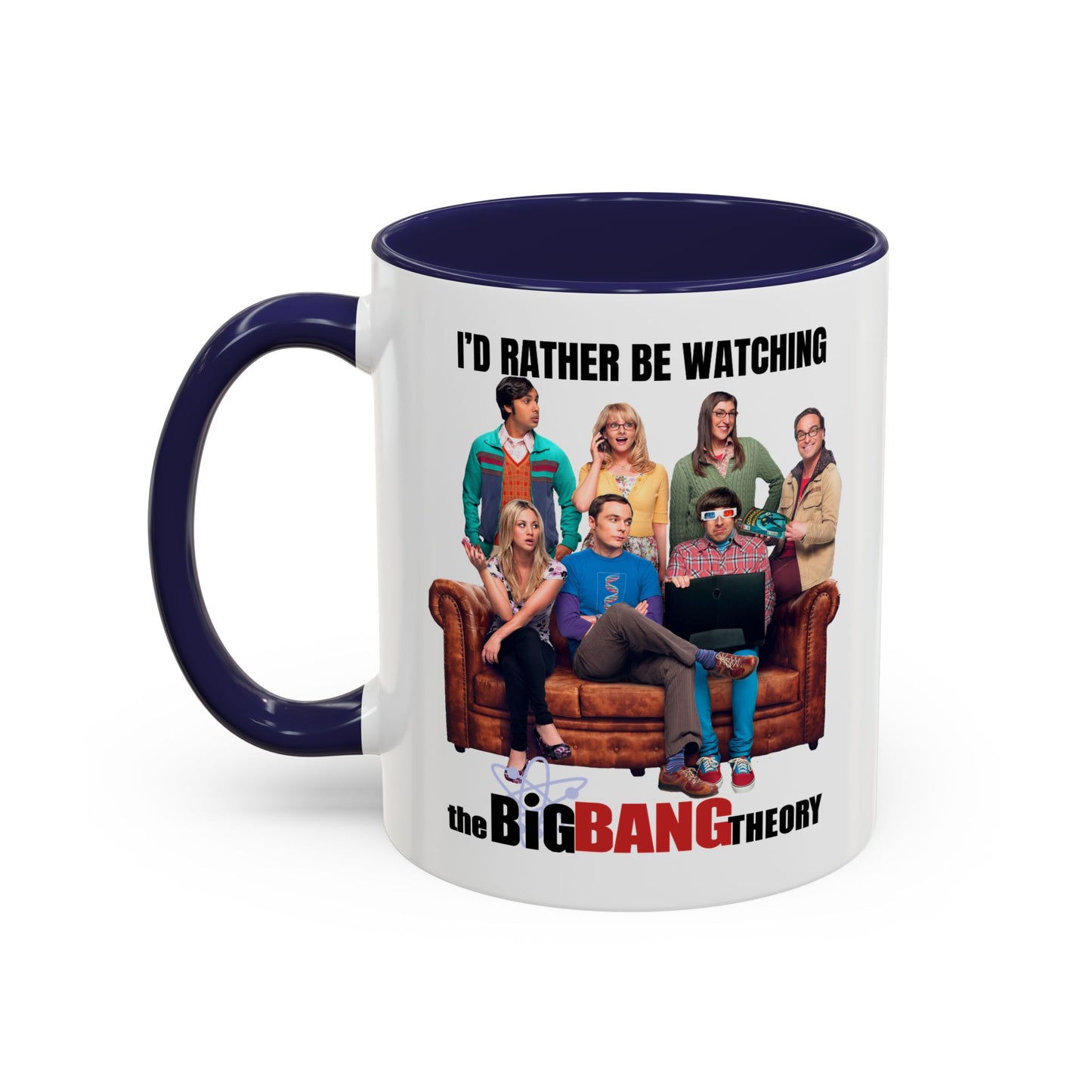 Big Bang Theory TV Show Coffee Mug Colored Handle 11 oz or 15 oz