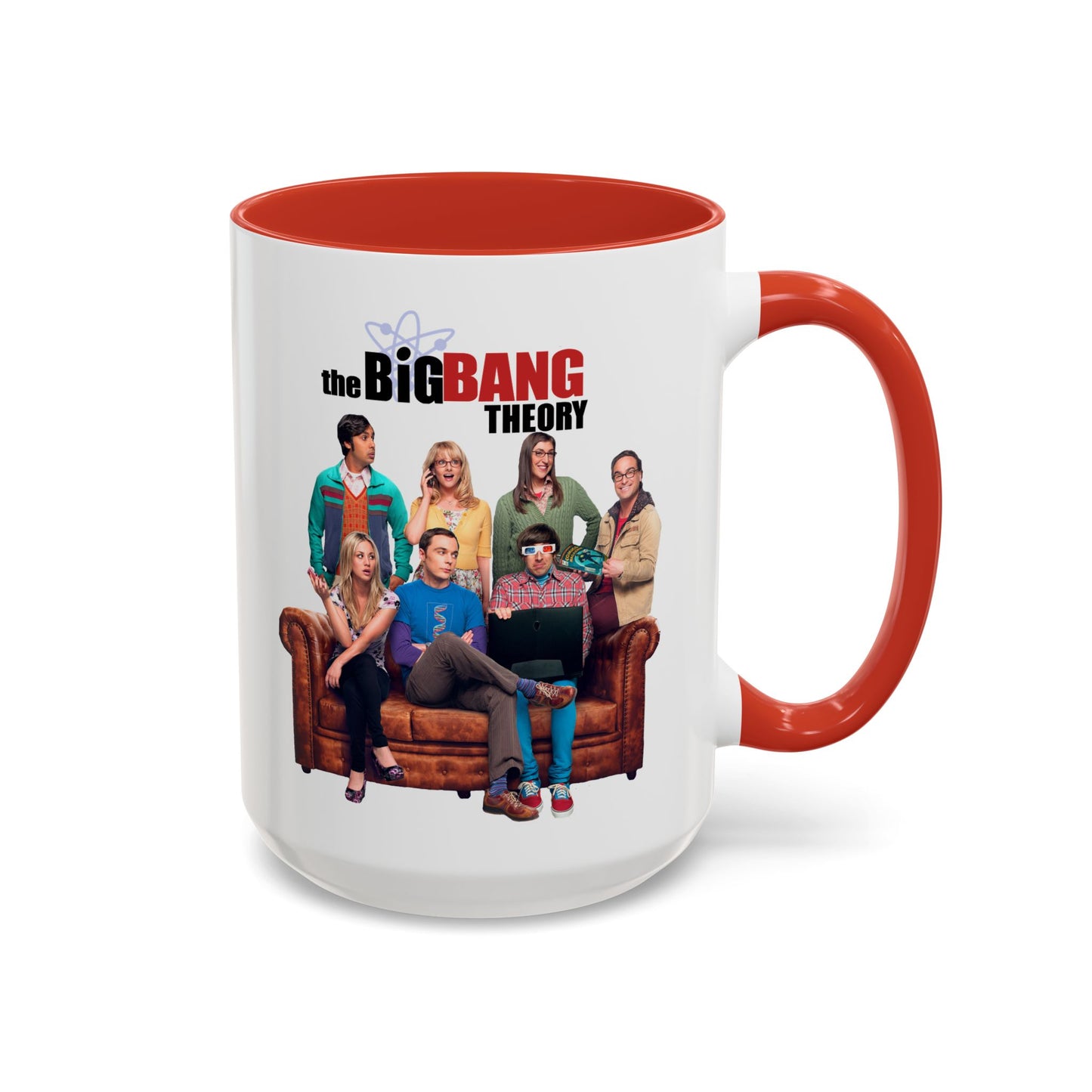 Big Bang Theory TV Show Coffee Mug Colored Handle 11 oz or 15 oz
