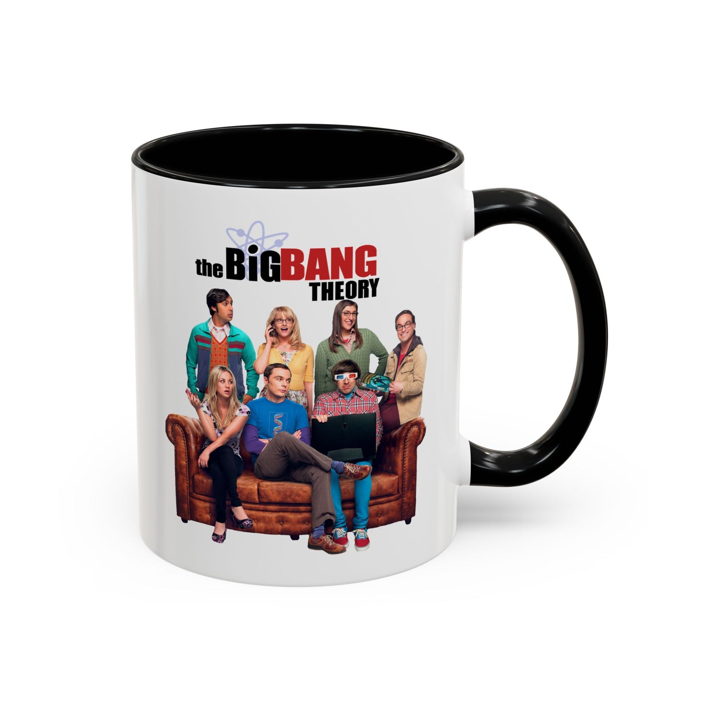 Big Bang Theory TV Show Coffee Mug Colored Handle 11 oz or 15 oz