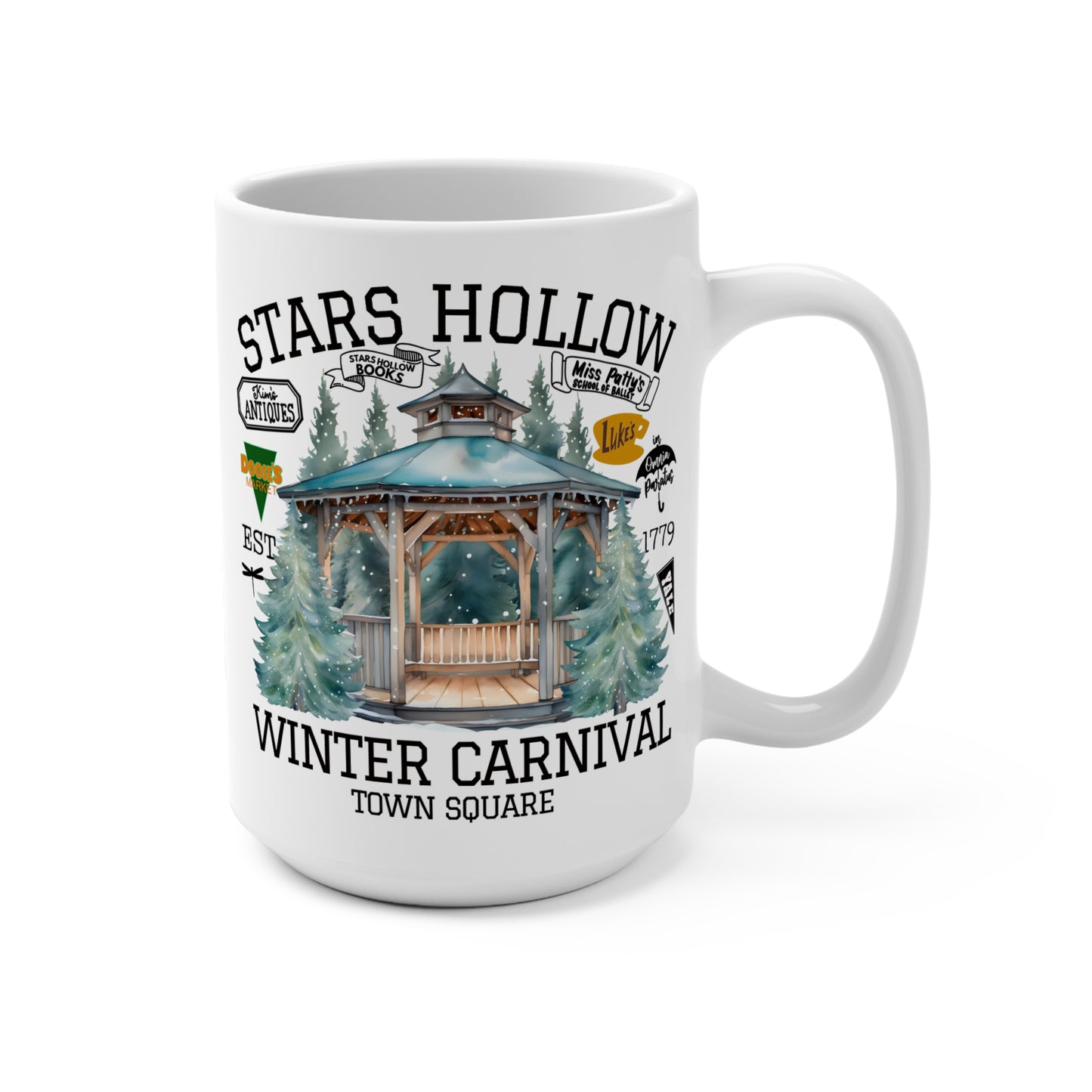Gilmore Girls TV Show Coffee Mug - 15 oz - Winter Carnival at Stars Hollow