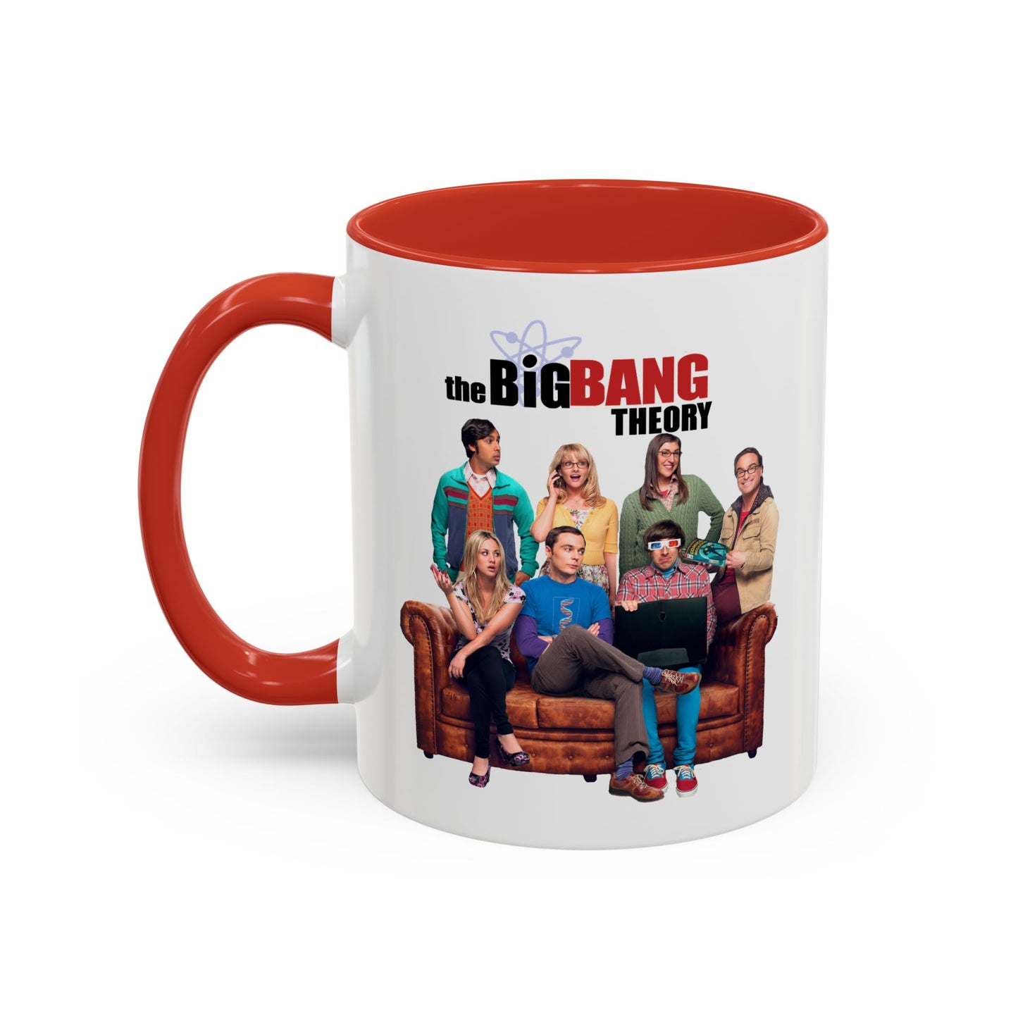 Big Bang Theory TV Show Coffee Mug Colored Handle 11 oz or 15 oz