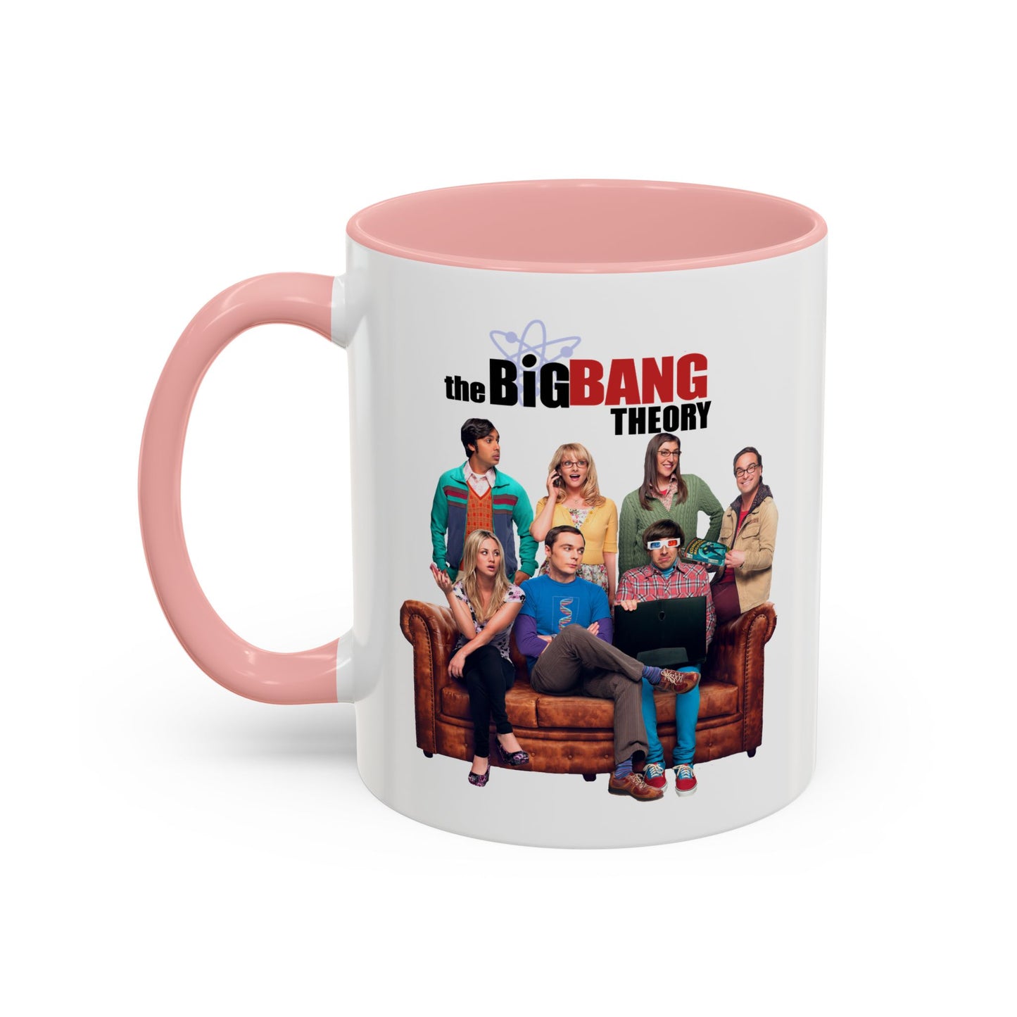 Big Bang Theory TV Show Coffee Mug Colored Handle 11 oz or 15 oz