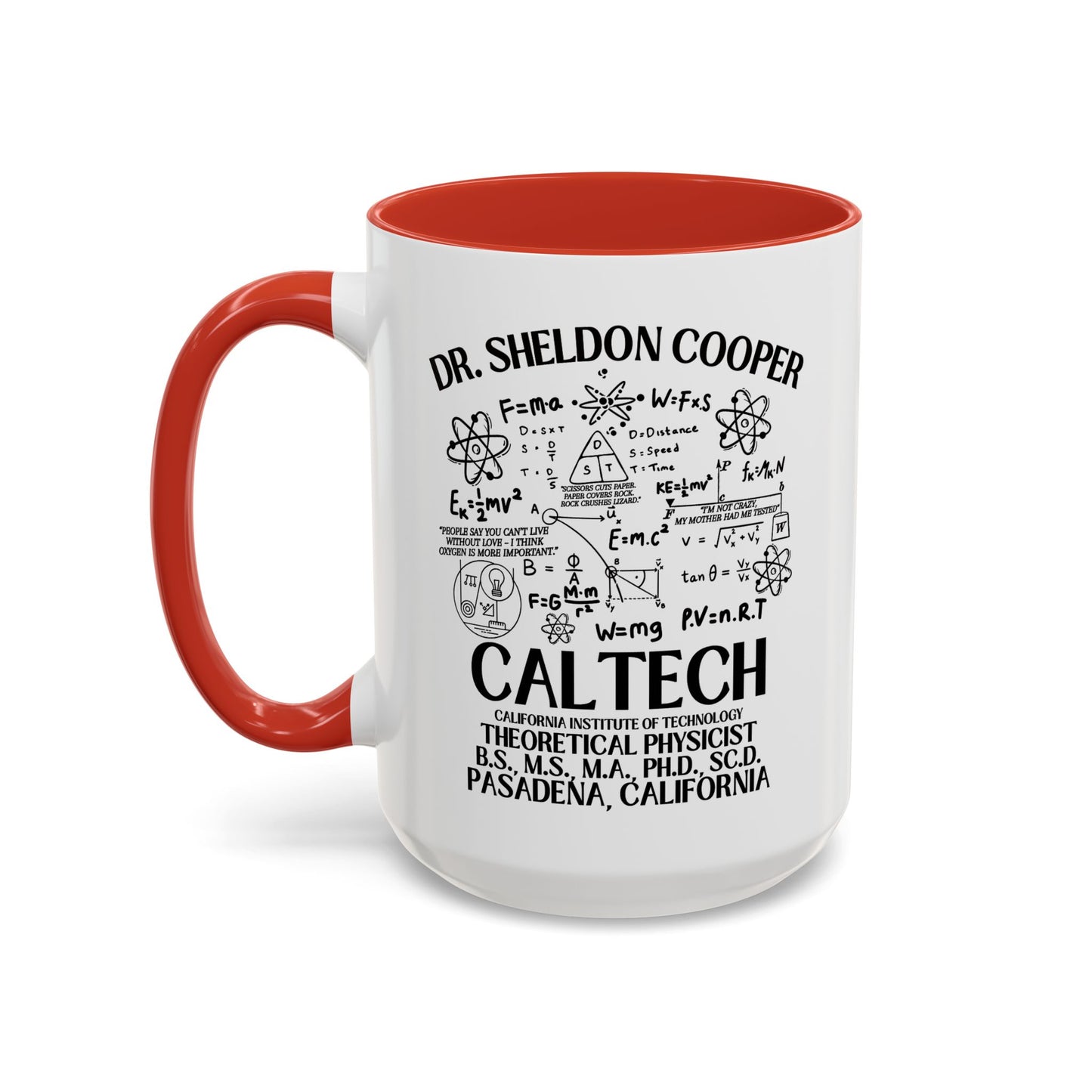 Big Bang Theory TV Show Coffee Mug Colored Handle 11 oz or 15 oz