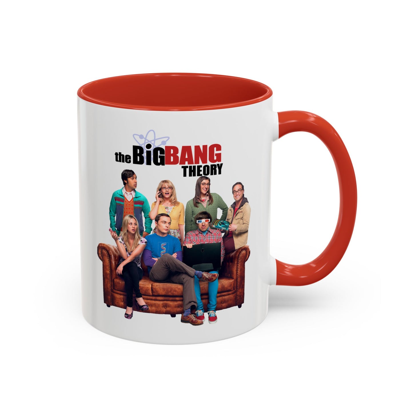 Big Bang Theory TV Show Coffee Mug Colored Handle 11 oz or 15 oz