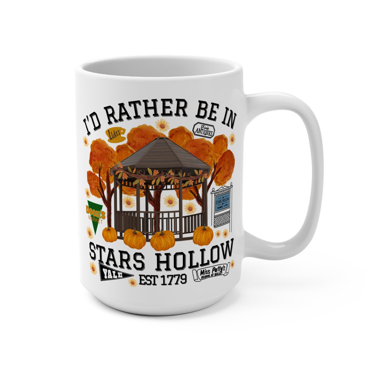 Gilmore Girls TV Show Coffee Mug - 15 oz - Id Rather be in Stars Hollow