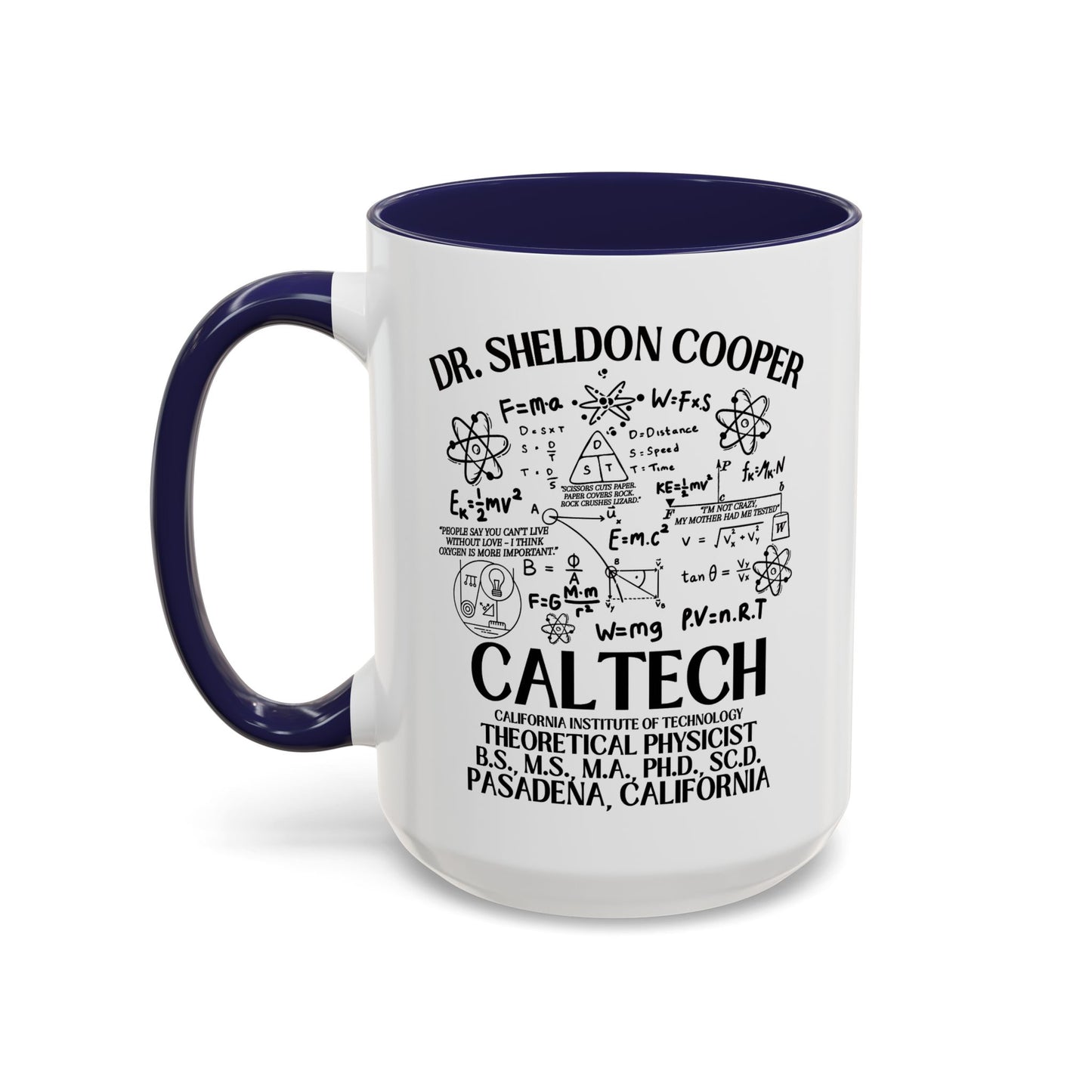 Big Bang Theory TV Show Coffee Mug Colored Handle 11 oz or 15 oz