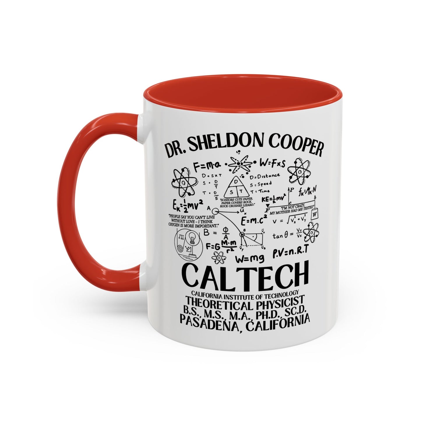 Big Bang Theory TV Show Coffee Mug Colored Handle 11 oz or 15 oz
