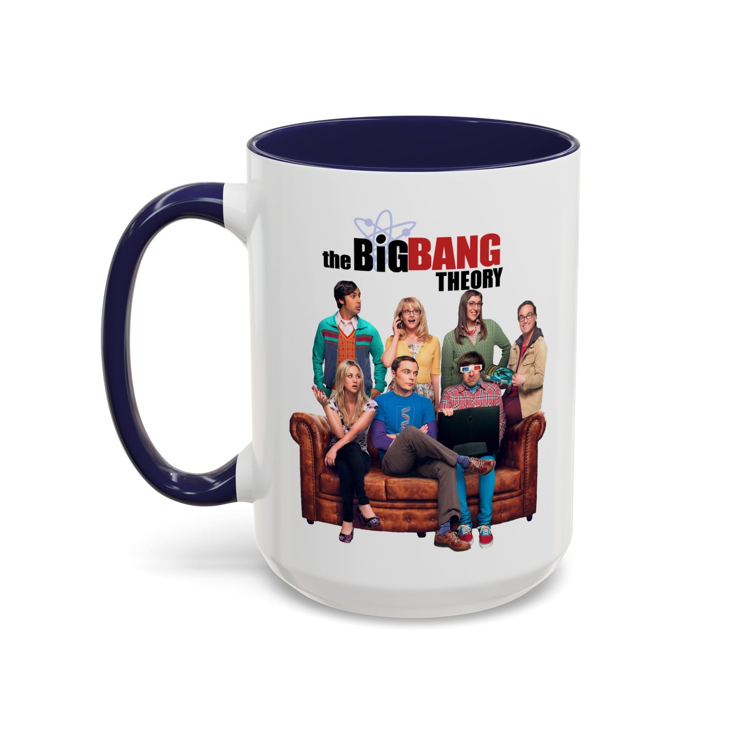 Big Bang Theory TV Show Coffee Mug Colored Handle 11 oz or 15 oz
