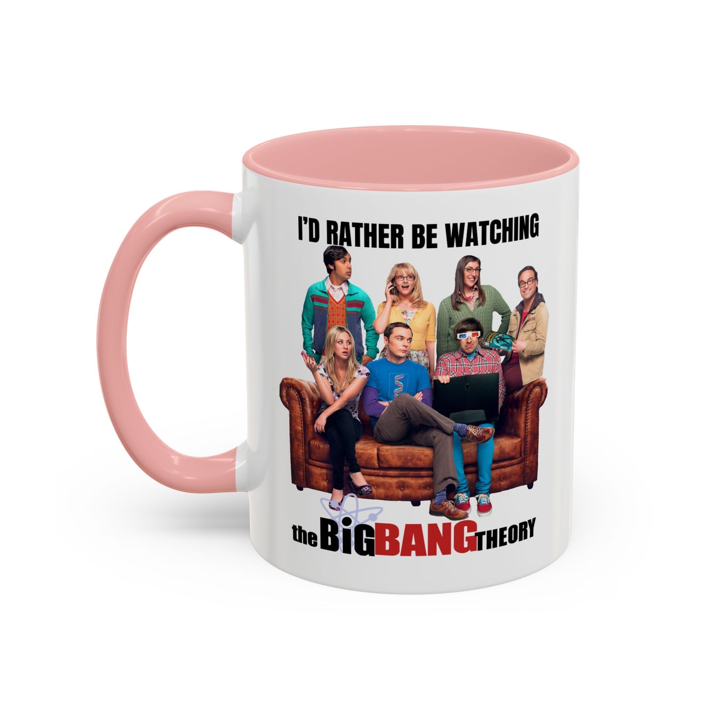 Big Bang Theory TV Show Coffee Mug Colored Handle 11 oz or 15 oz