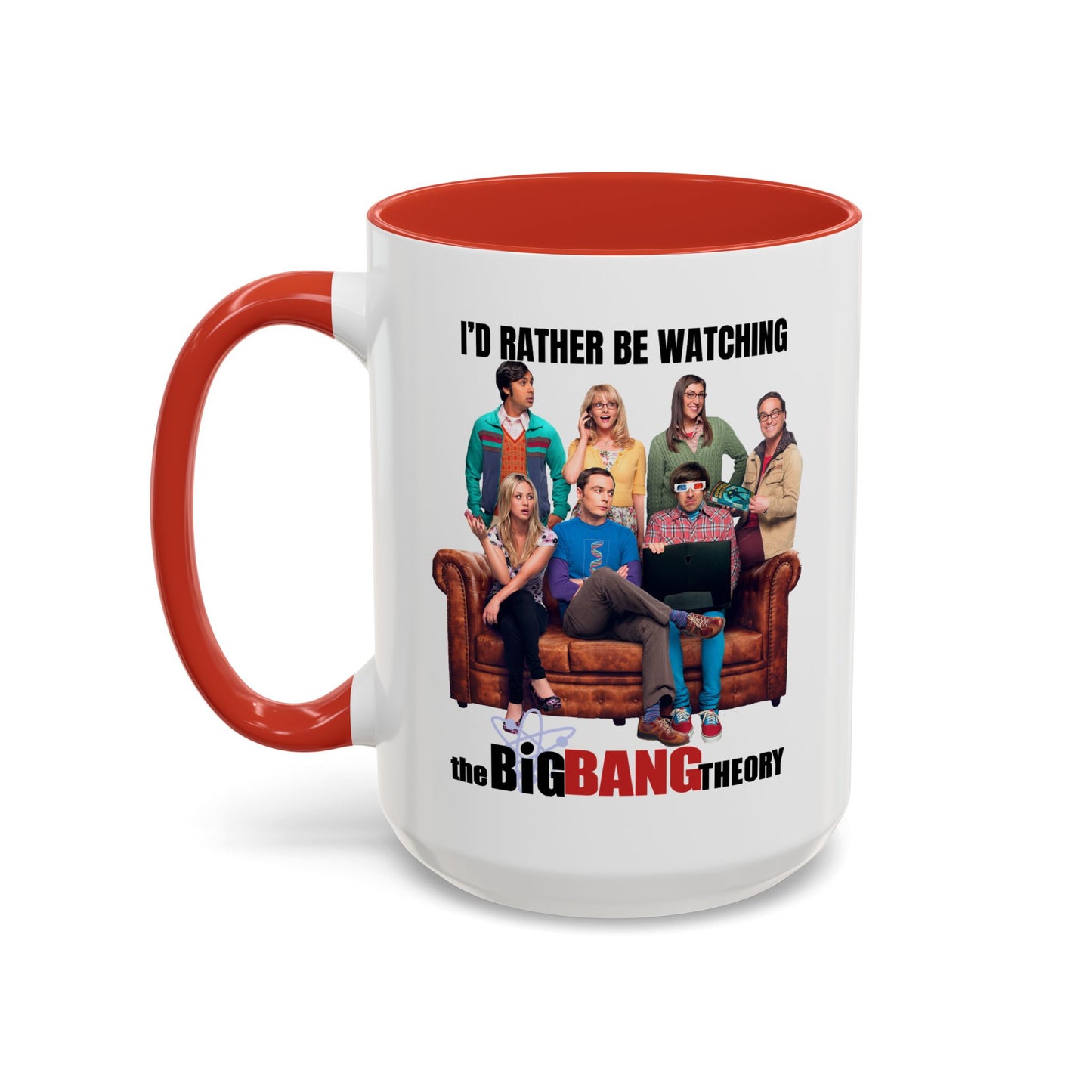 Big Bang Theory TV Show Coffee Mug Colored Handle 11 oz or 15 oz