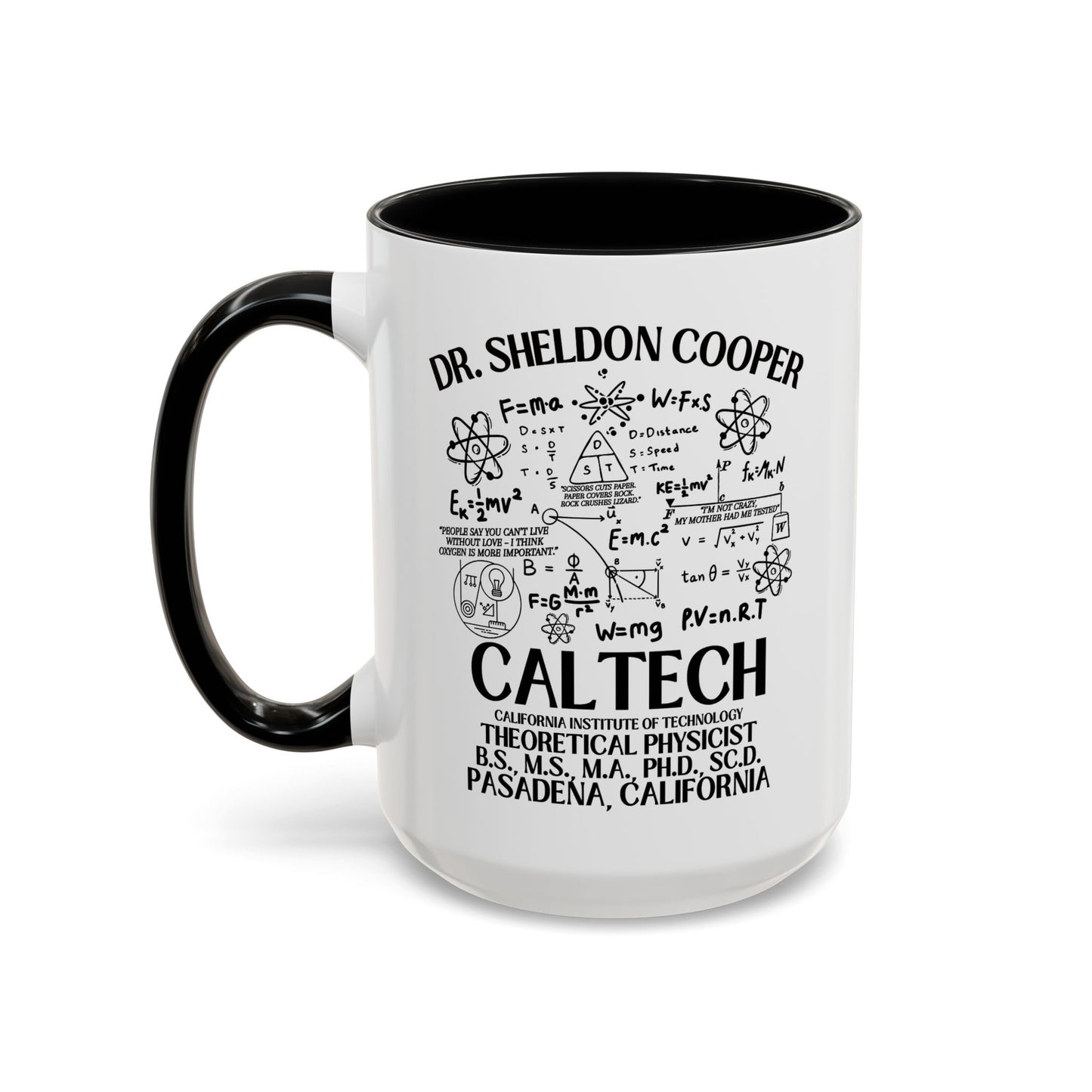 Big Bang Theory TV Show Coffee Mug Colored Handle 11 oz or 15 oz