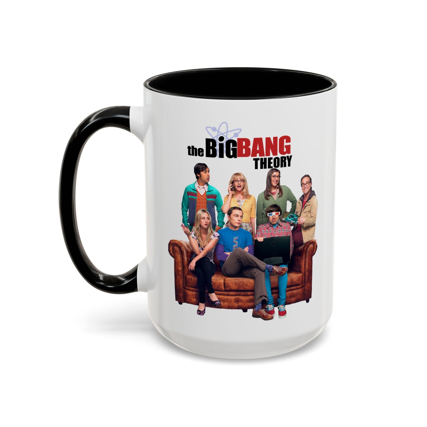 Big Bang Theory TV Show Coffee Mug Colored Handle 11 oz or 15 oz