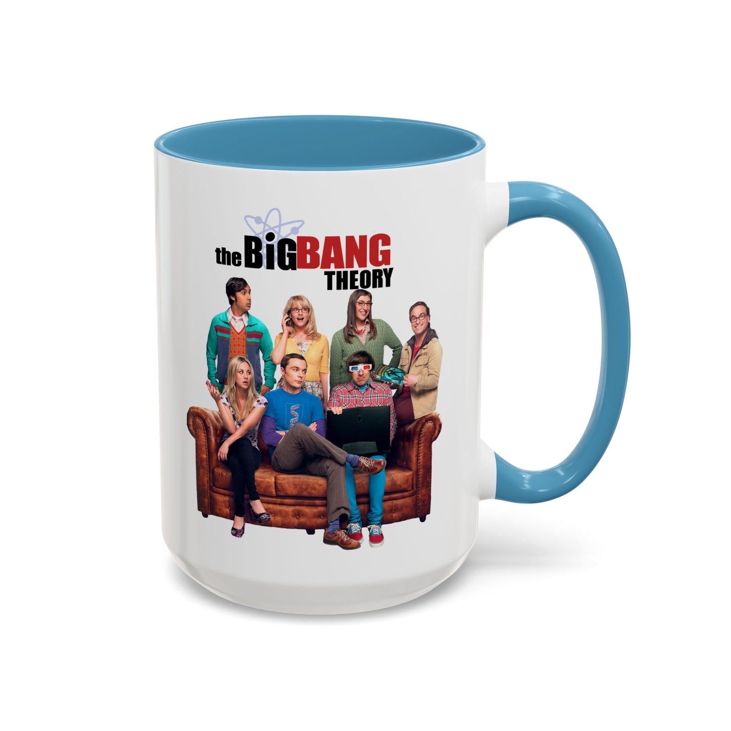 Big Bang Theory TV Show Coffee Mug Colored Handle 11 oz or 15 oz
