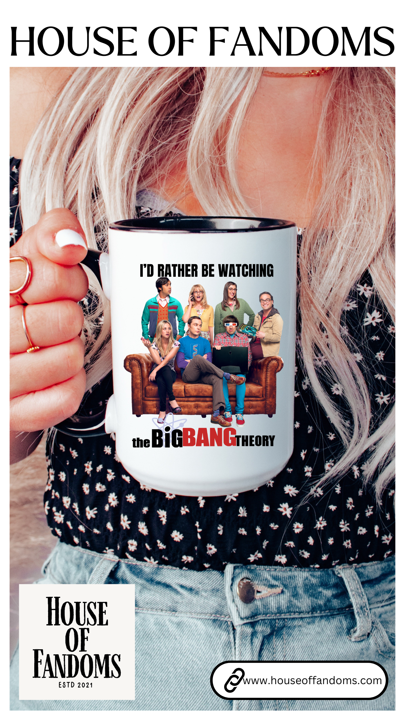 Big Bang Theory TV Show Coffee Mug Colored Handle 11 oz or 15 oz