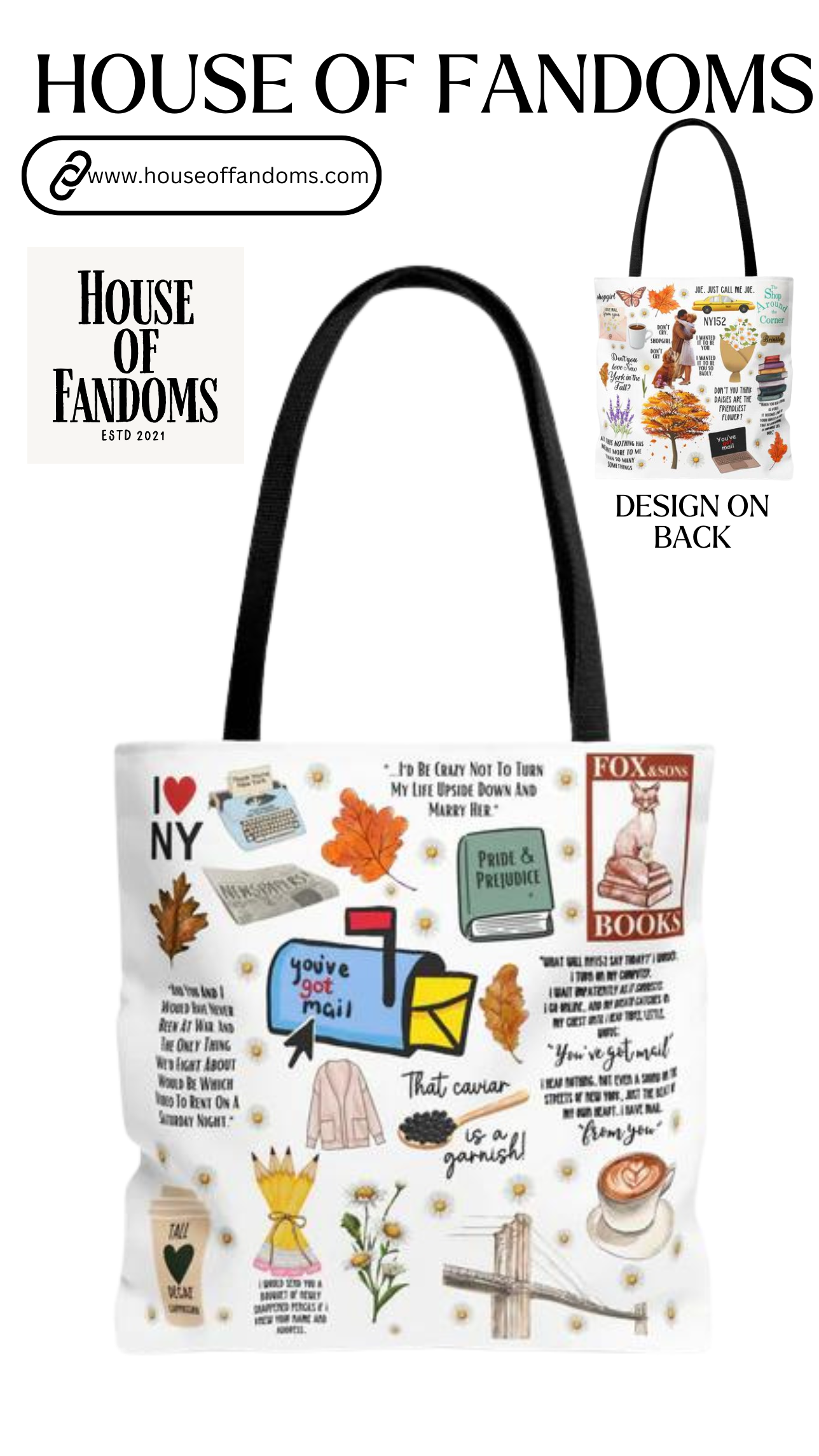 Youve Got Mail Movie Tote Bag