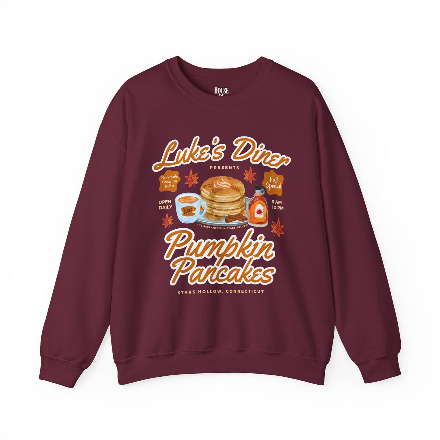 Gilmore Girls TV Show Sweatshirt - Luke’s Diner Pumpkin Pancakes