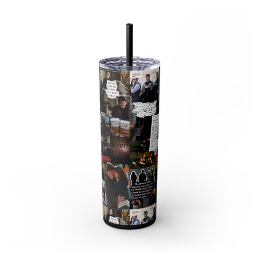 Castle TV Show Skinny Tumbler Kate Beckett Richard Castle Crime Junkie