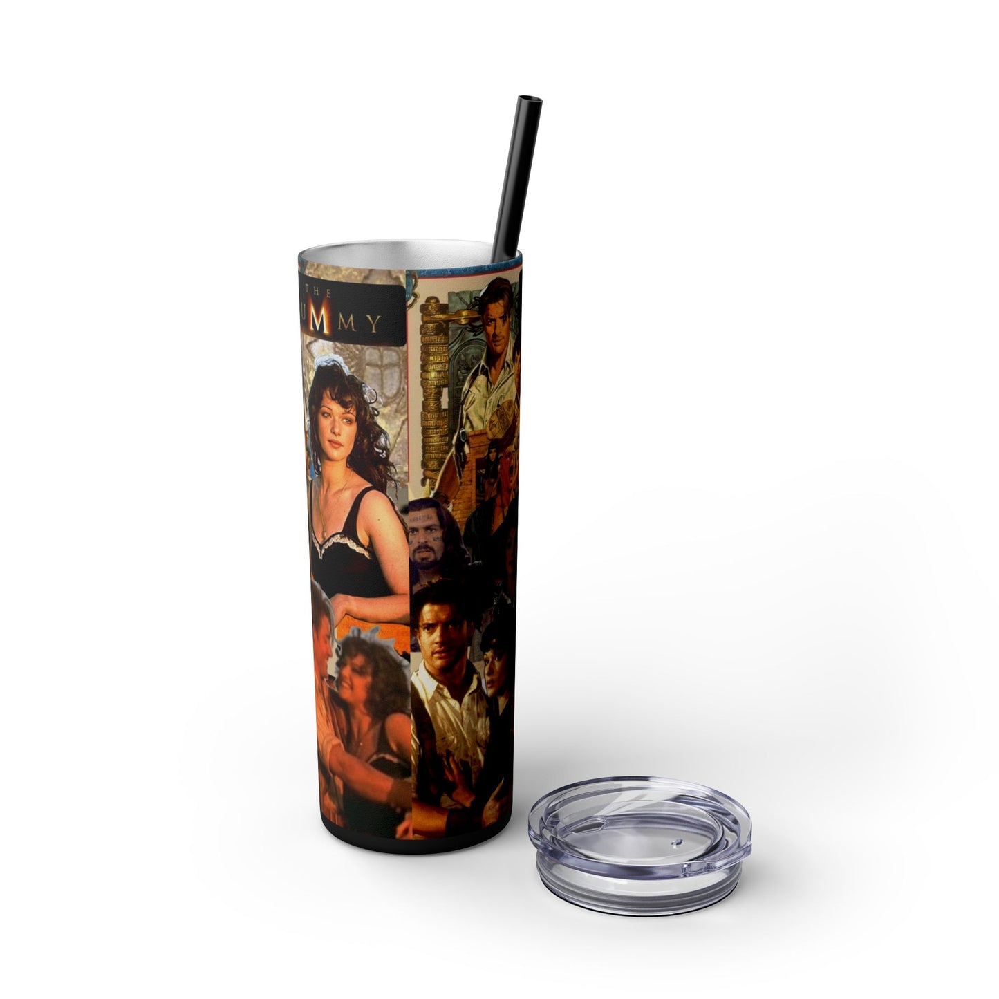 The Mummy 1999 Skinny Tumbler 90s Movies Rick OConnell Evelyn Egypt Brendan Fraser