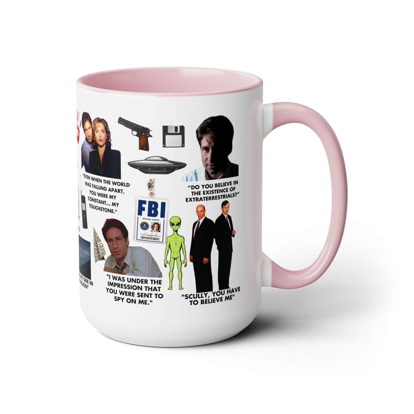 Files 15 oz Colored Handle Coffee Mug
