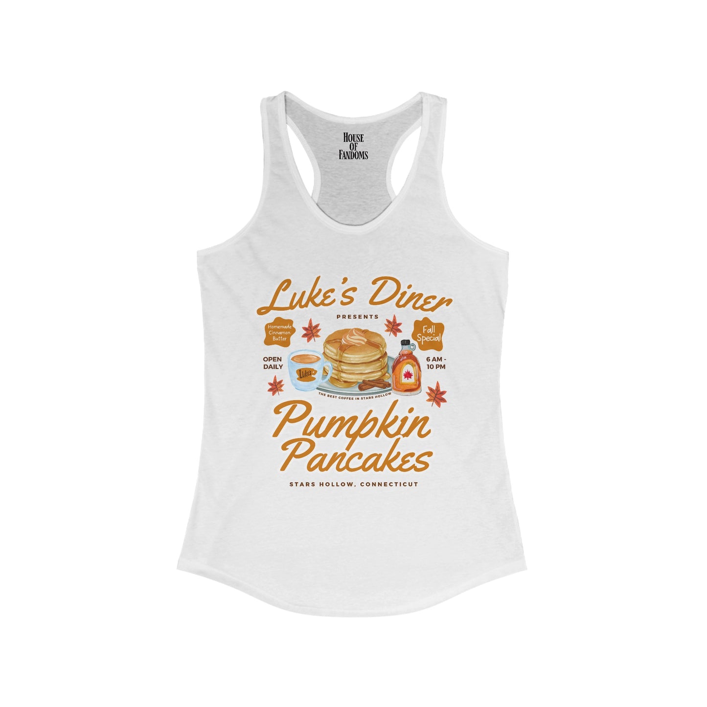 Gilmore Girls TV Show Shirt Tank - Luke’s Diner Pumpkin Pancakes