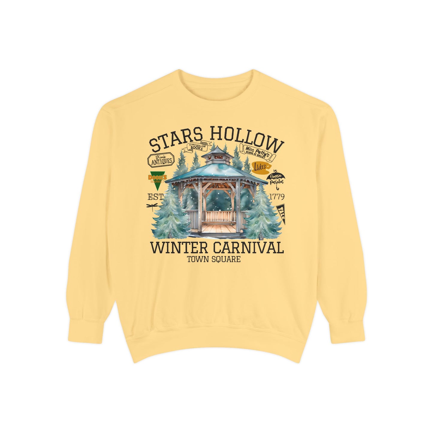 Comfort Colors® Gilmore Girls TV Show Sweatshirt - Stars Hollow Winter Carnival