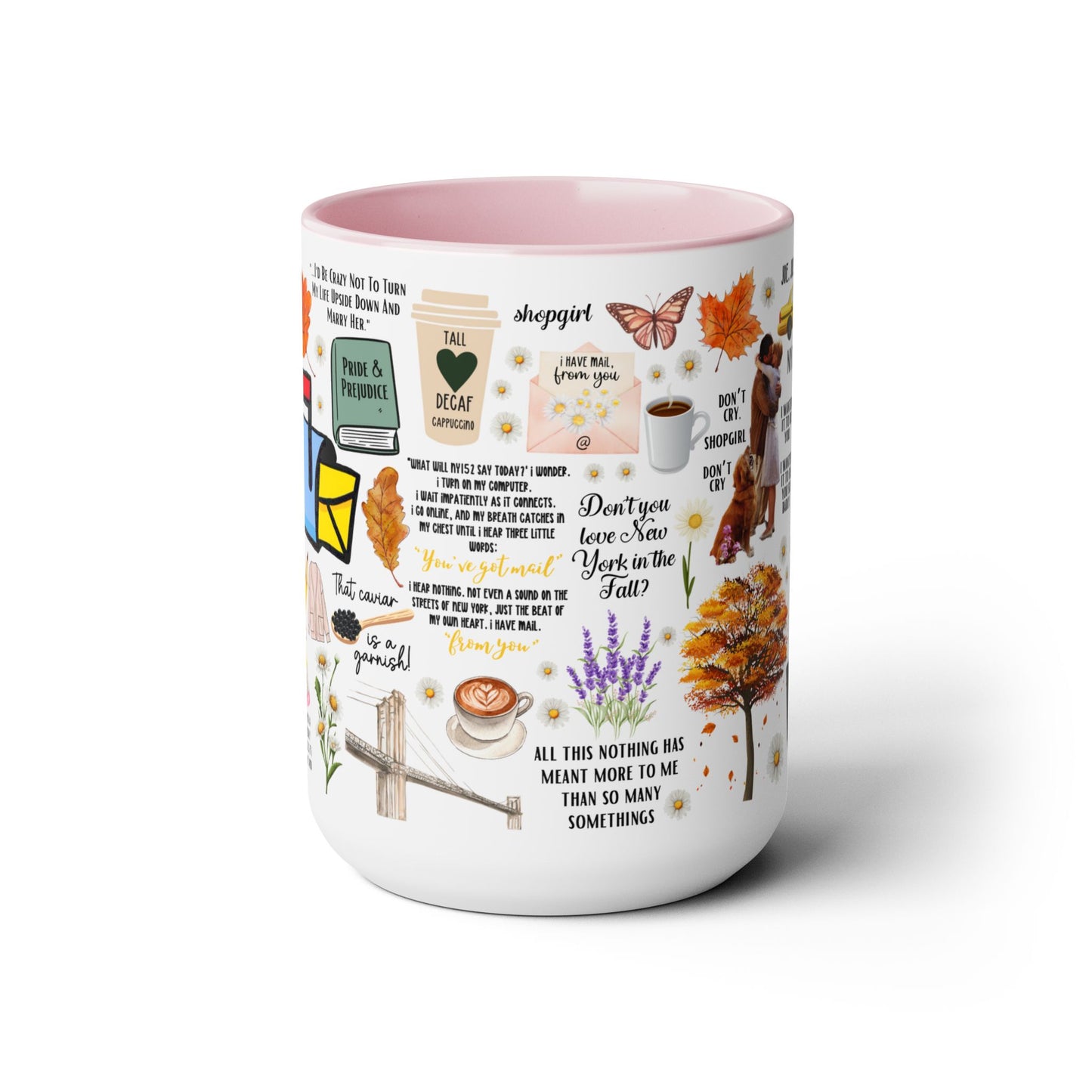 Youve Got Mail Mug 15 oz Colored Handle Coffee Mug