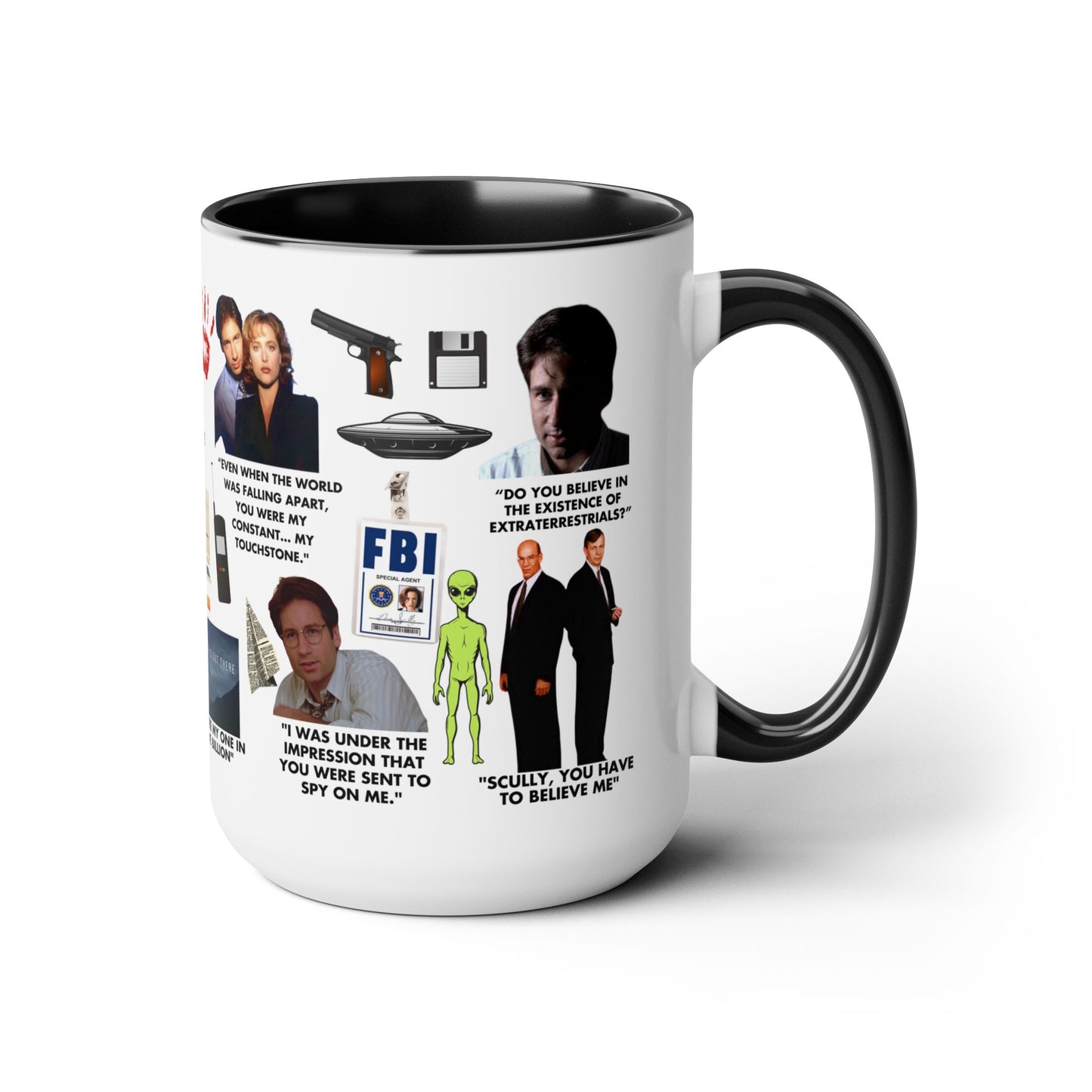 Files 15 oz Colored Handle Coffee Mug