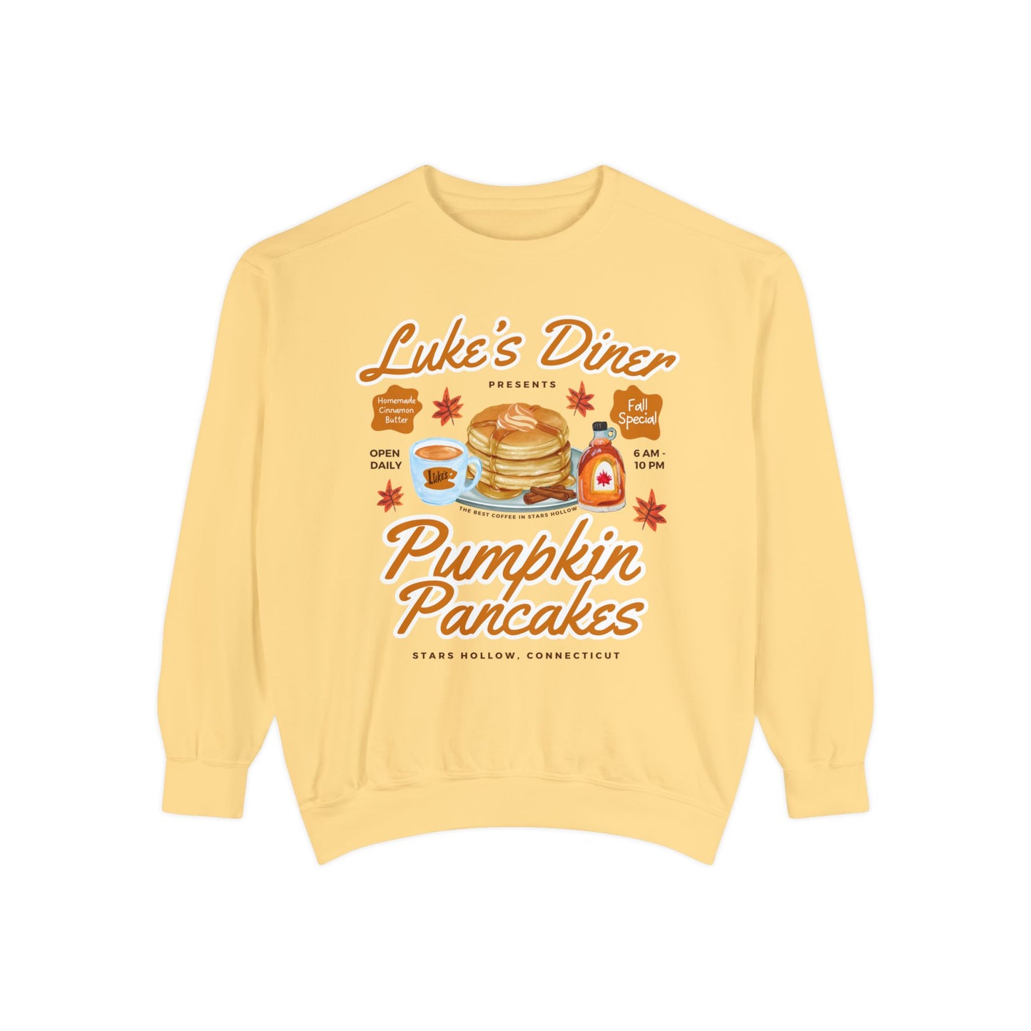 Comfort Colors® Gilmore Girls TV Show Sweatshirt - Luke’s Diner Pumpkin Pancakes