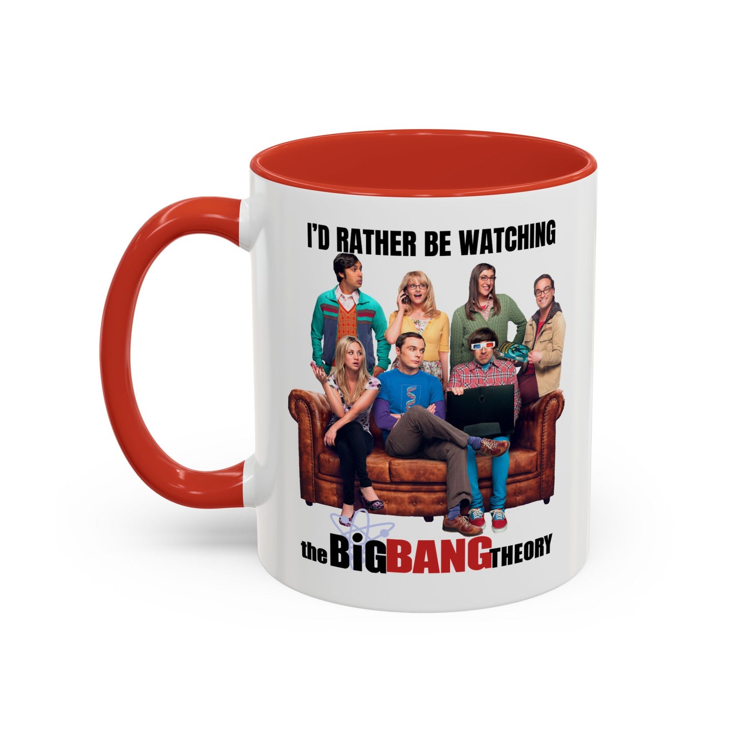 Big Bang Theory TV Show Coffee Mug Colored Handle 11 oz or 15 oz