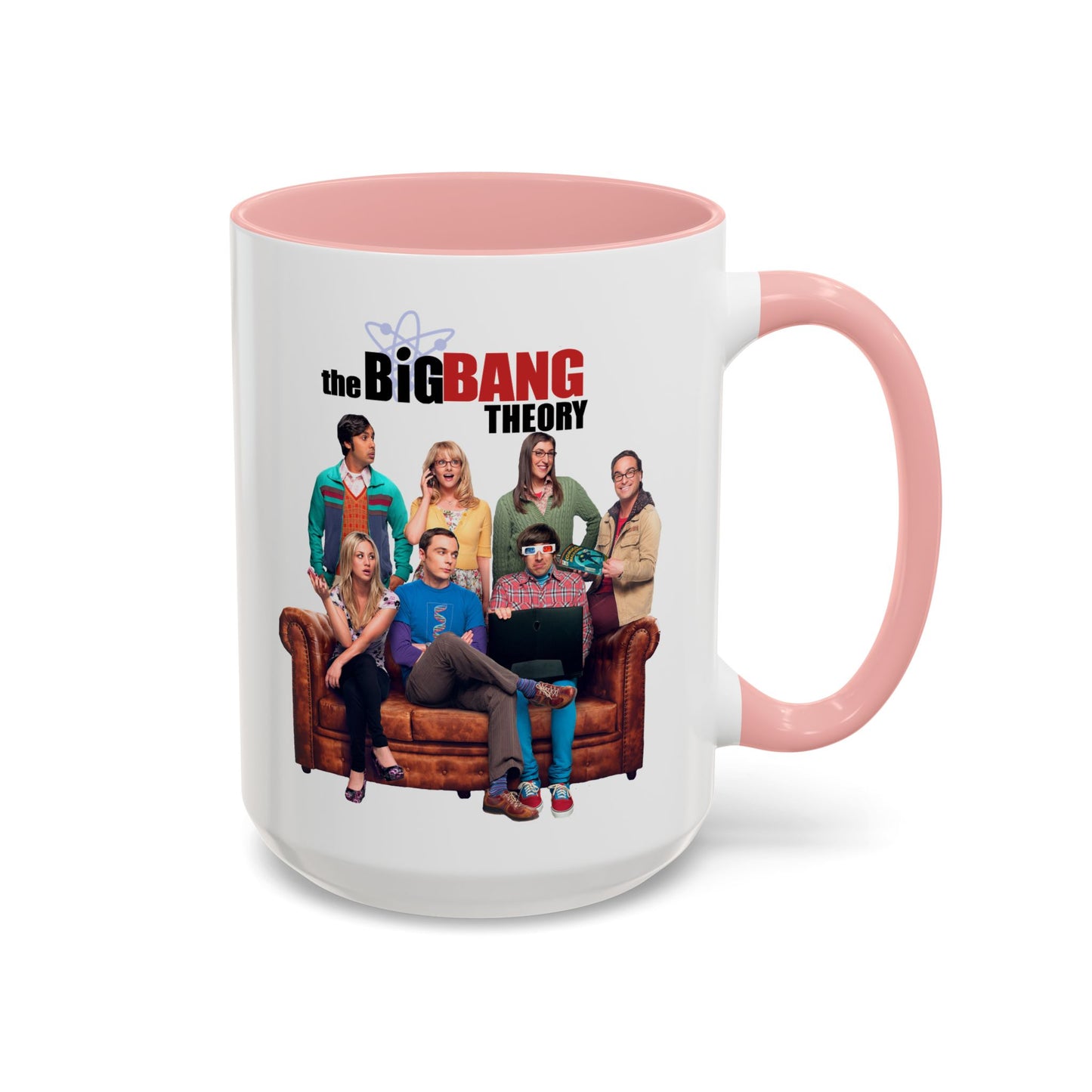 Big Bang Theory TV Show Coffee Mug Colored Handle 11 oz or 15 oz