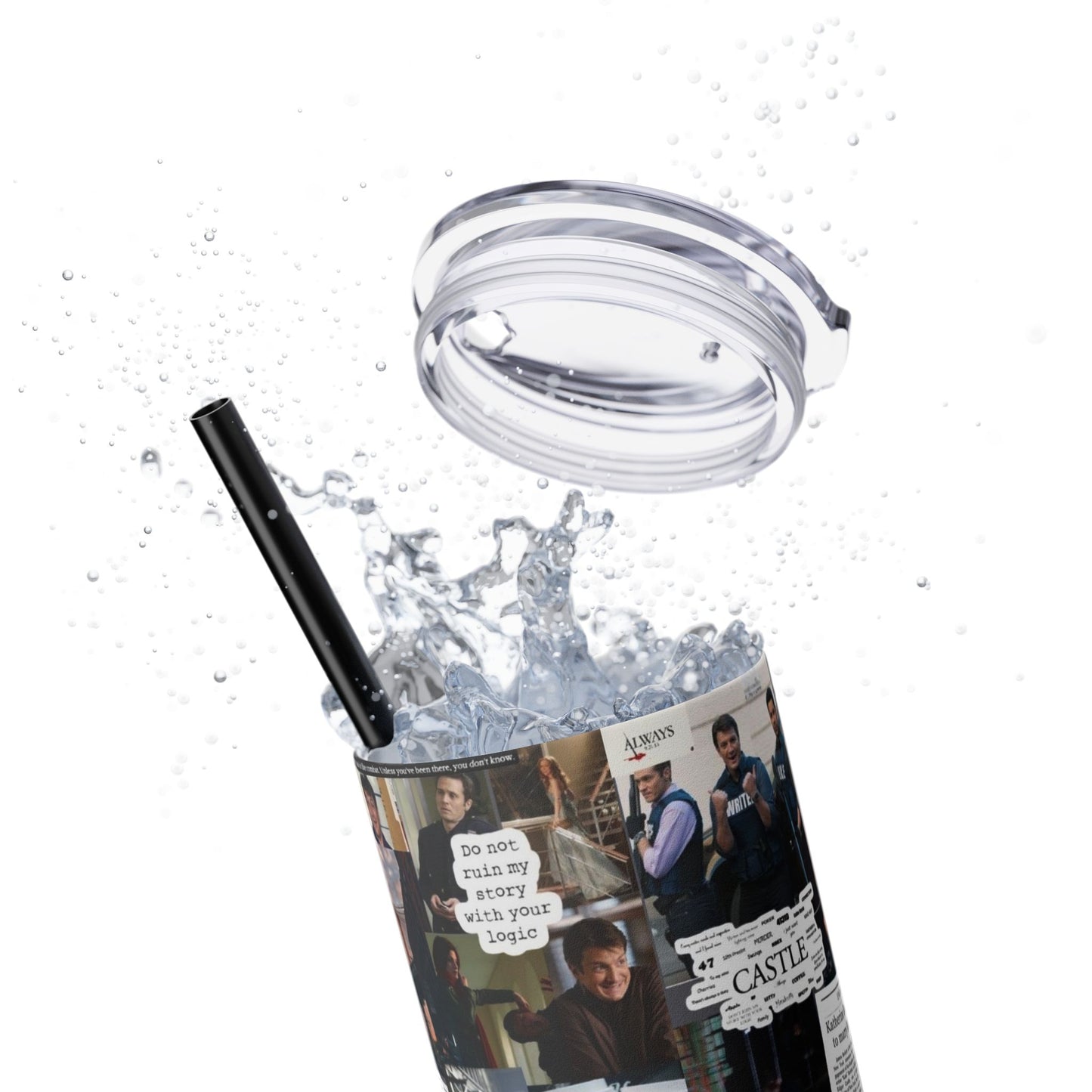 Castle TV Show Skinny Tumbler Kate Beckett Richard Castle Crime Junkie