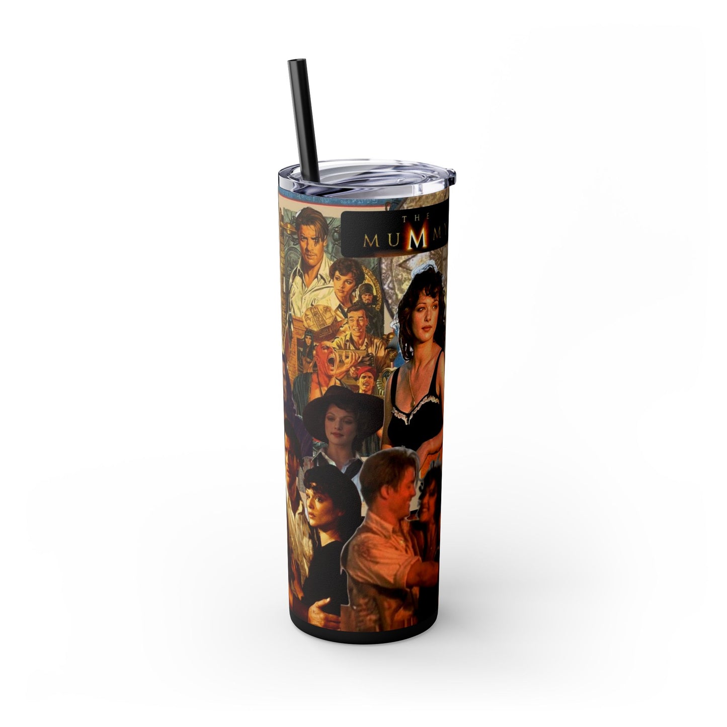 The Mummy 1999 Skinny Tumbler 90s Movies Rick OConnell Evelyn Egypt Brendan Fraser
