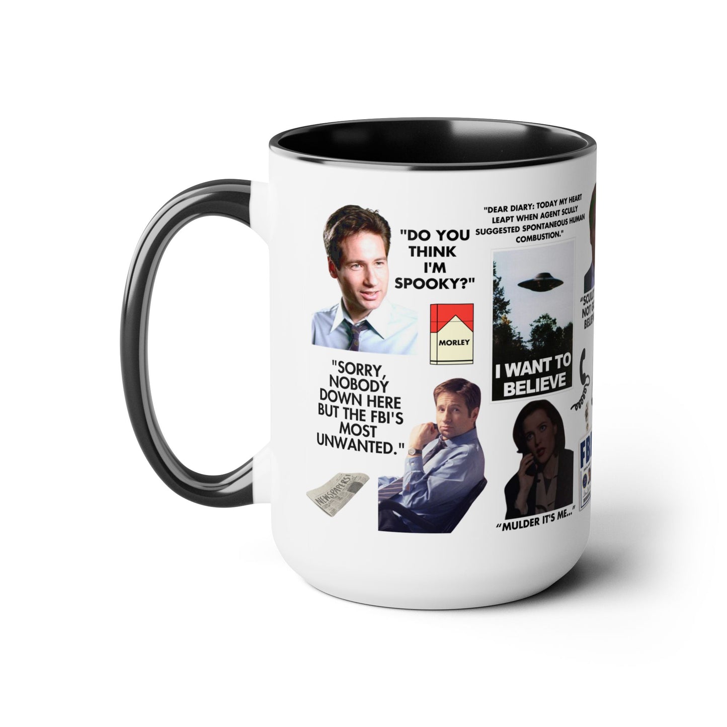Files 15 oz Colored Handle Coffee Mug