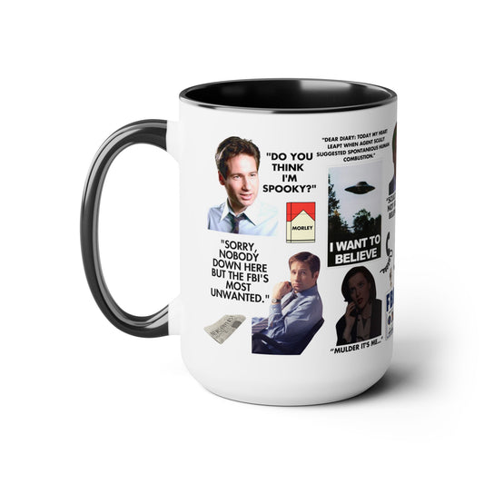 Files 15 oz Colored Handle Coffee Mug