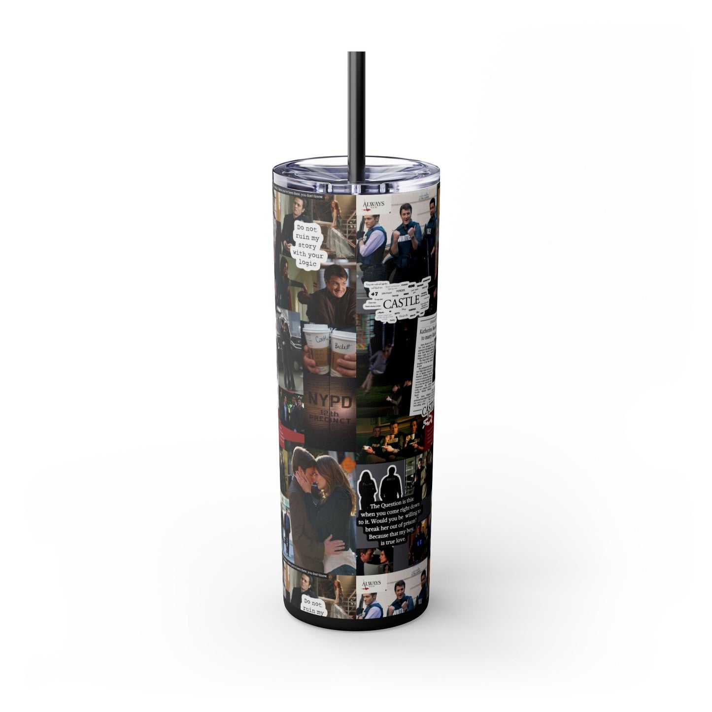 Castle TV Show Skinny Tumbler Kate Beckett Richard Castle Crime Junkie