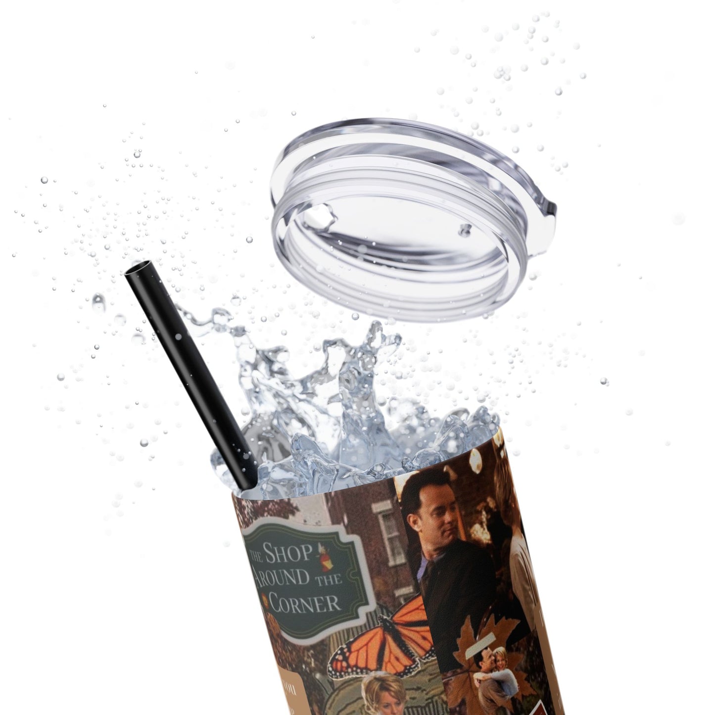 Skinny Tumbler Cup - You've Got Mail Movie Romcom 90s New York Design, 20oz