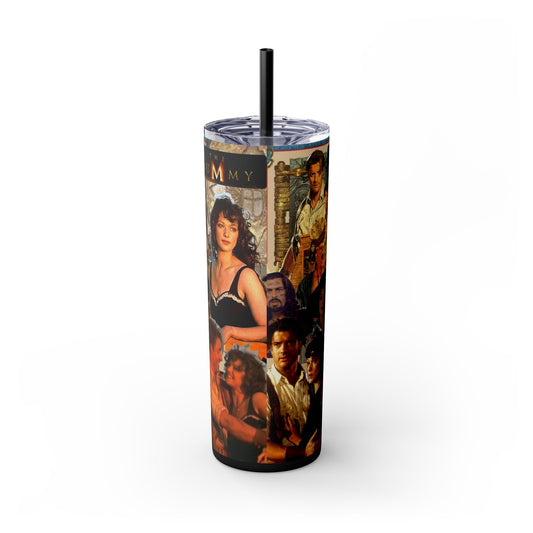 The Mummy 1999 Skinny Tumbler 90s Movies Rick OConnell Evelyn Egypt Brendan Fraser