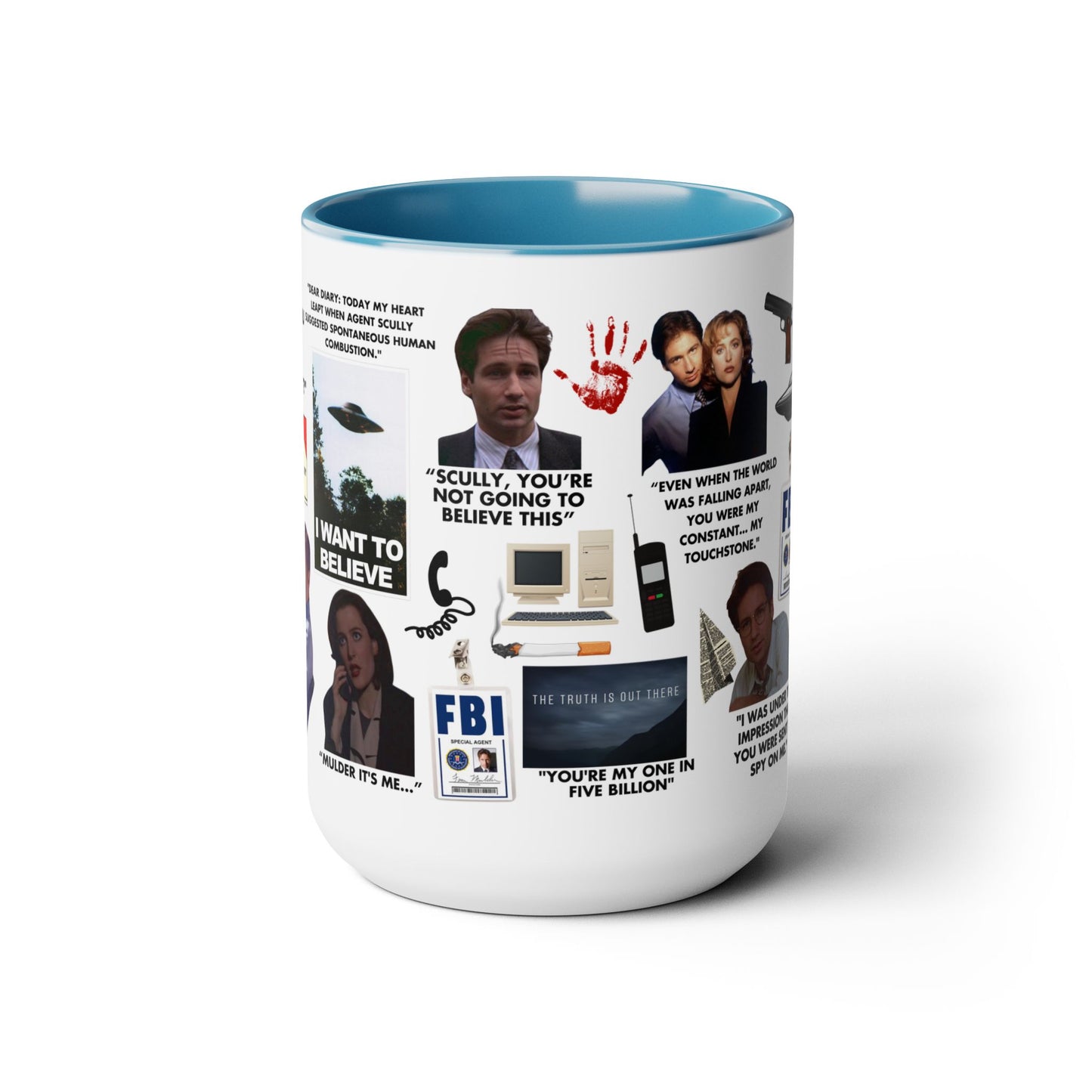 Files 15 oz Colored Handle Coffee Mug