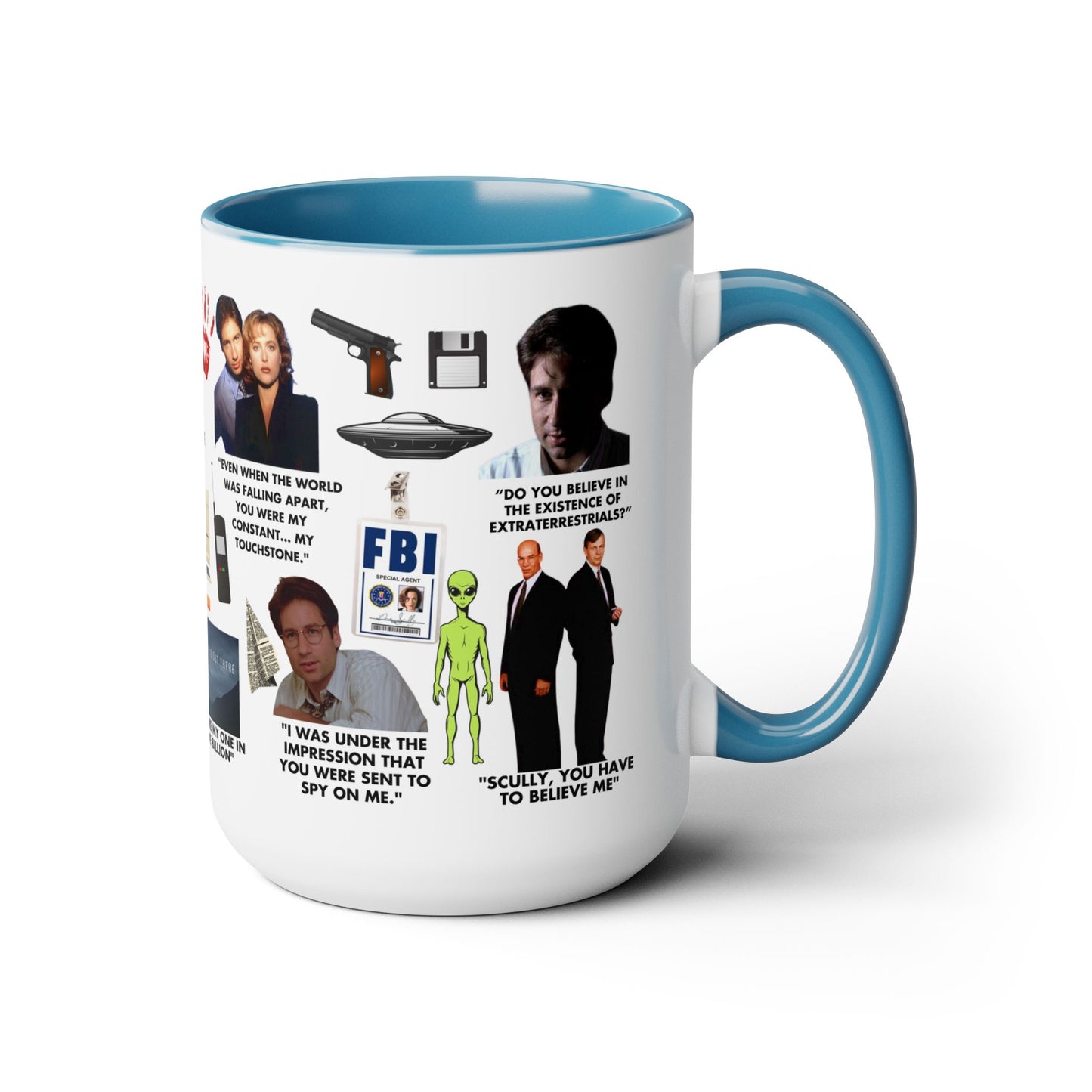 Files 15 oz Colored Handle Coffee Mug