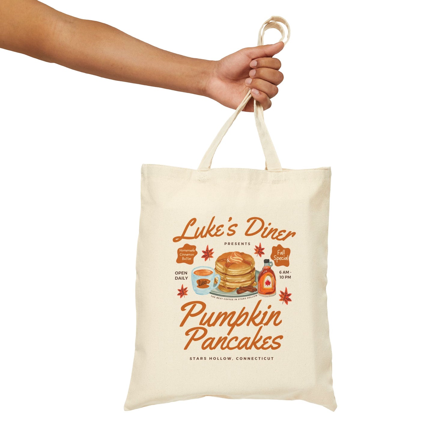 Gilmore Girls TV Show Tote Bag - Luke’s Diner Pumpkin Pancakes